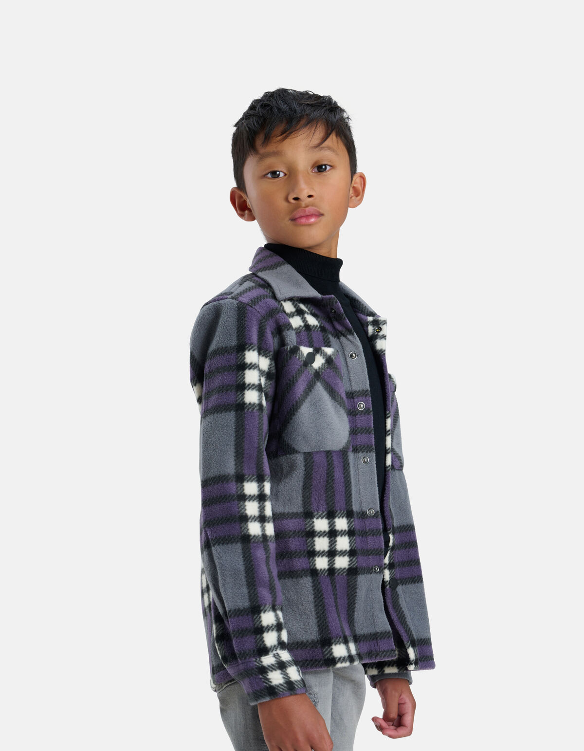 Geruit Overshirt Donkergrijs SHOEBY BOYS