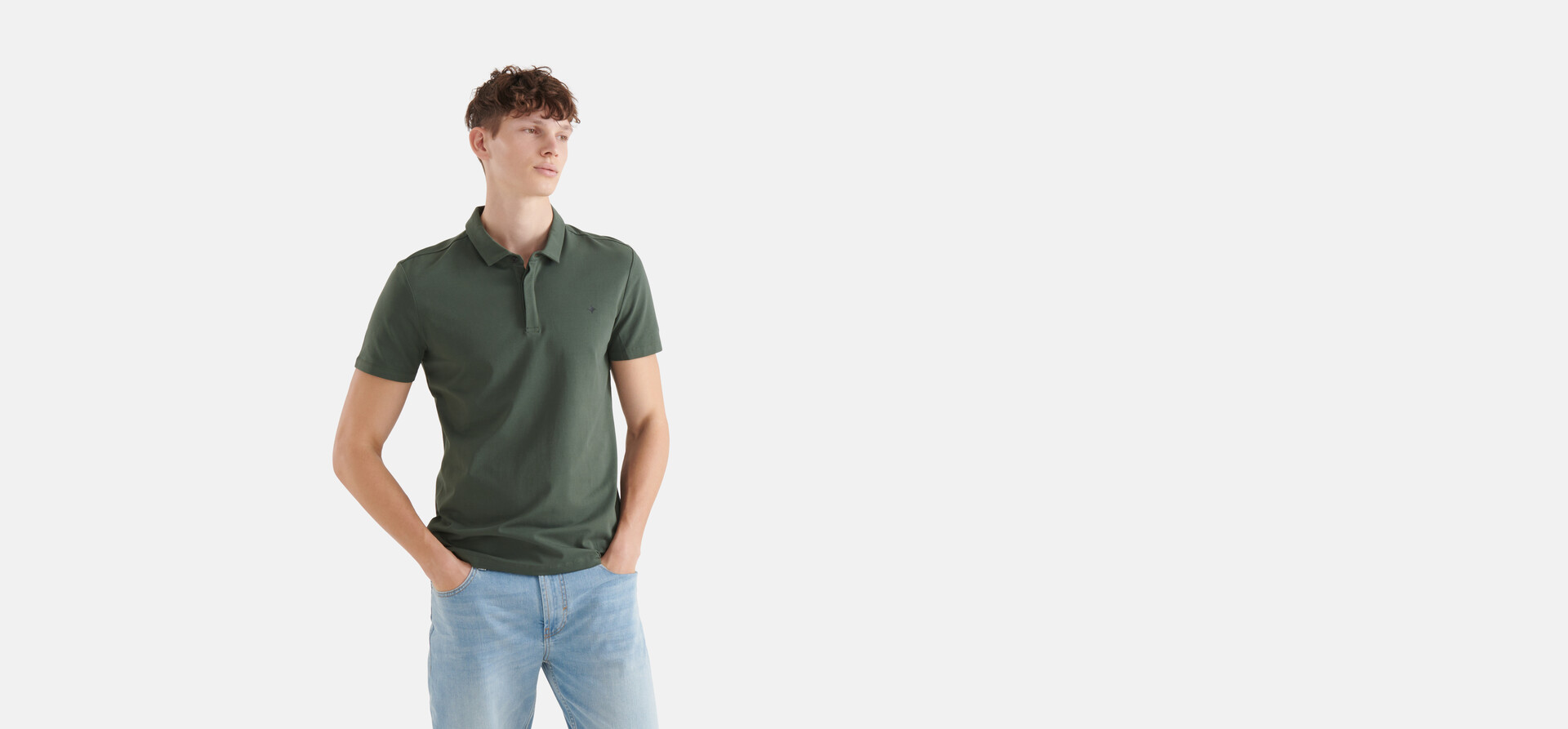 Jersey Polo Donkergroen SHOEBY MEN