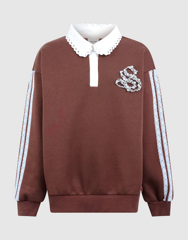 Oversized Polo Sweater Bruin SHOEBY GIRLS