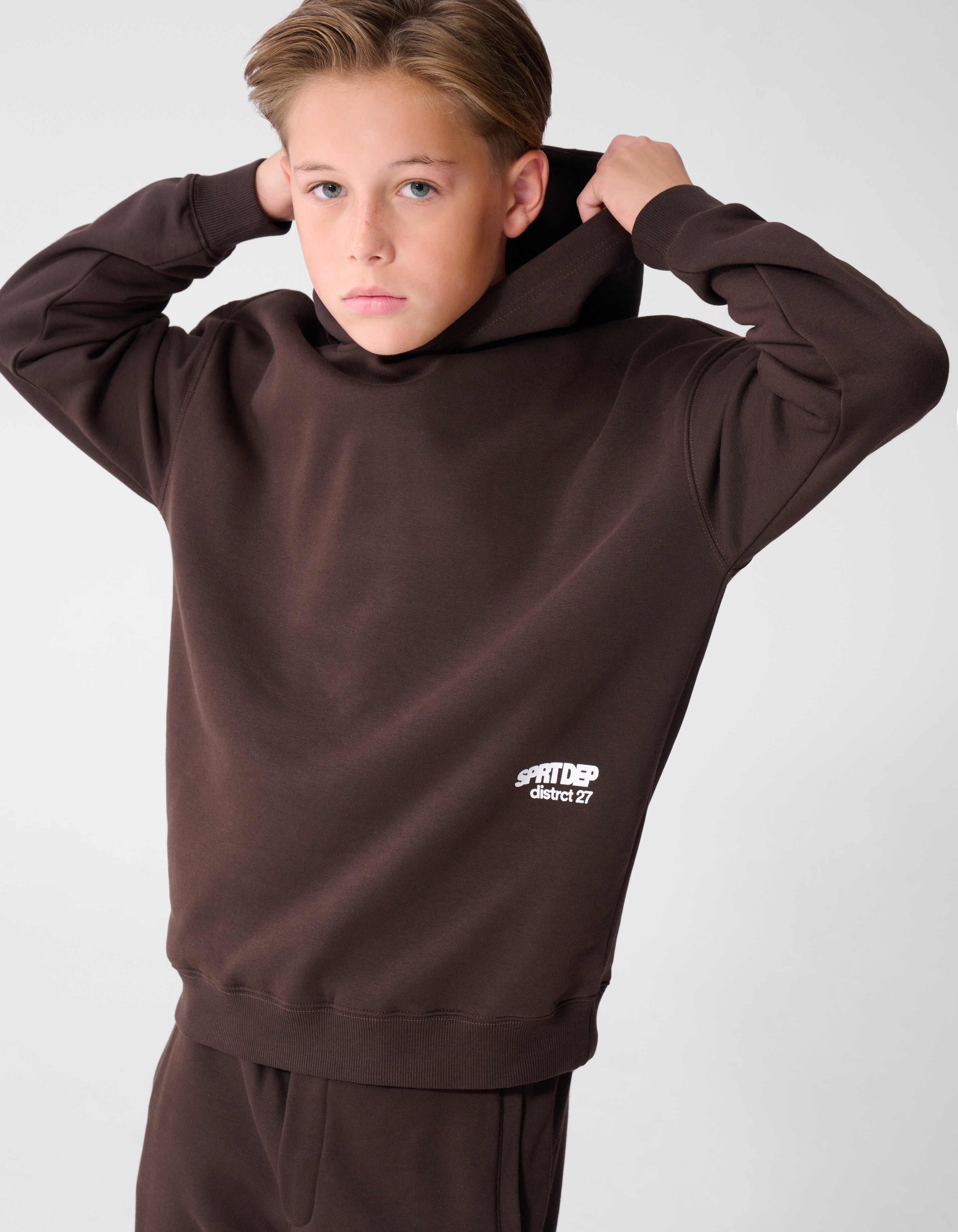 Minimal Hoodie Donkerbruin SHOEBY BOYS
