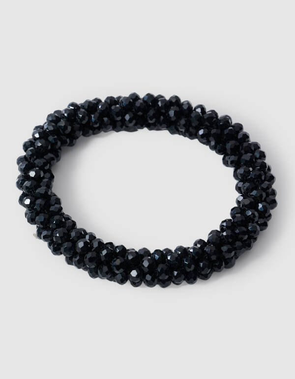 Beaded Haarelastiek Zwart SHOEBY ACCESSOIRES