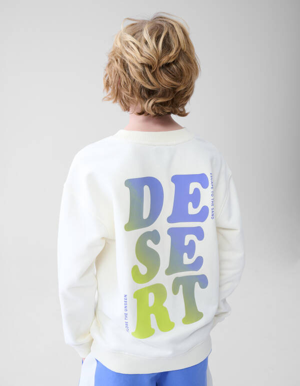 Tekstprint Sweater Gebroken Wit SHOEBY BOYS