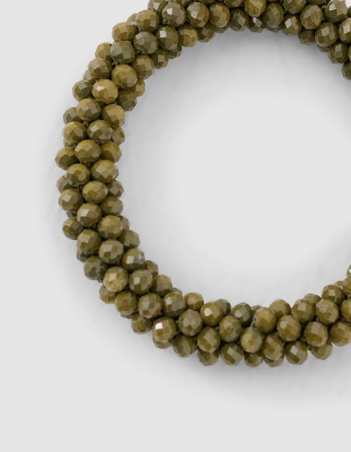 Beaded Haarelastiek Groen SHOEBY ACCESSOIRES