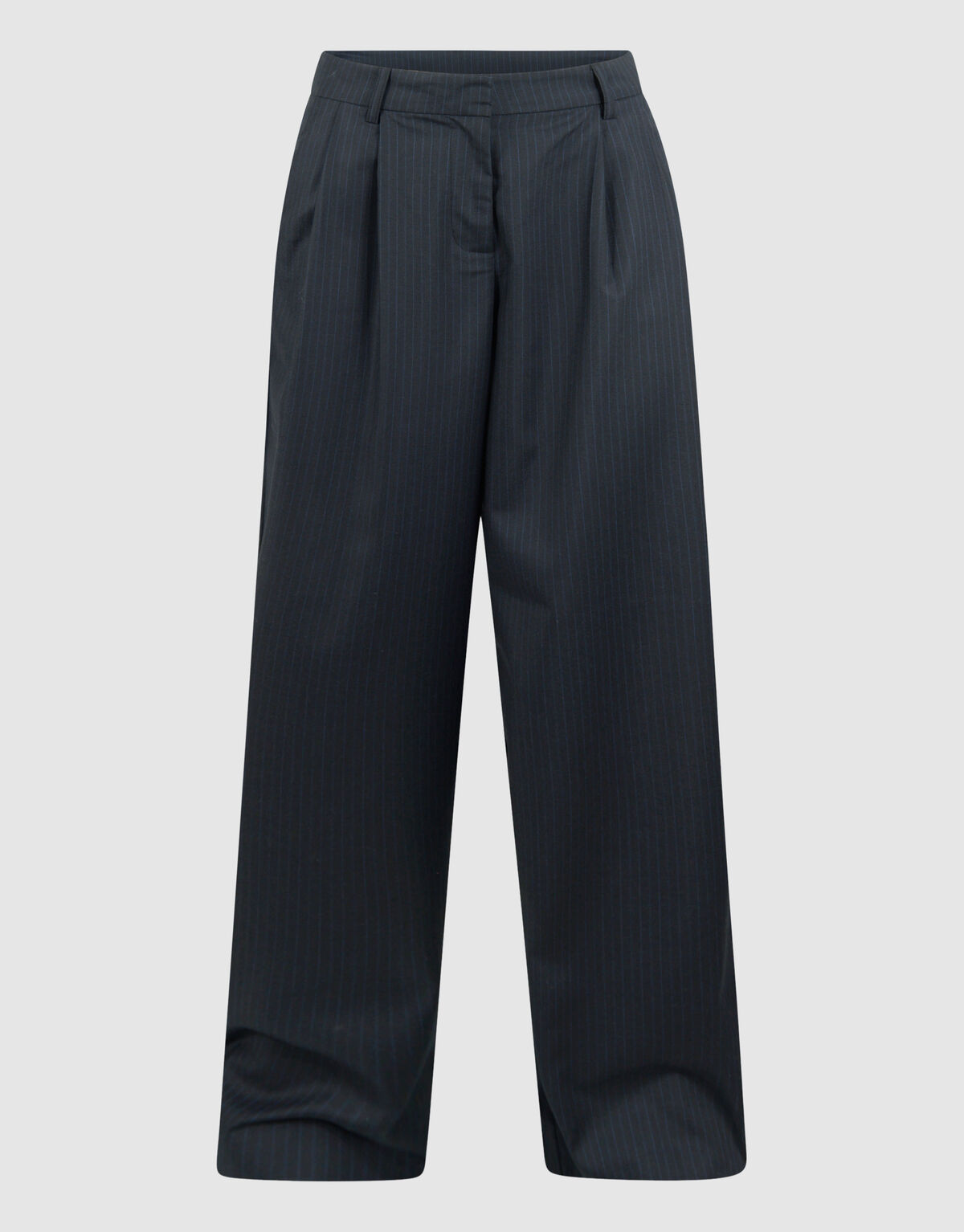 Pinstripe Wide Leg Broek Donkerblauw SHOEBY WOMEN