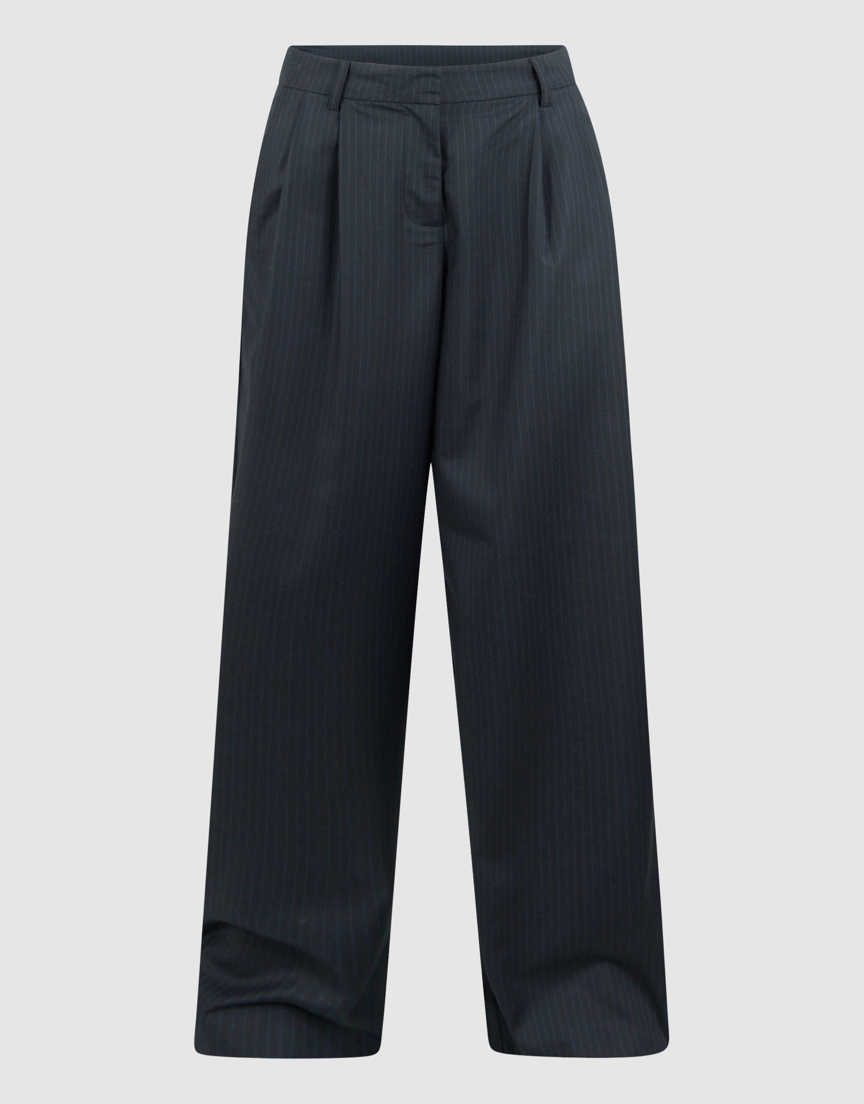 Pinstripe Wide Leg Fit Broek Donkerblauw SHOEBY WOMEN