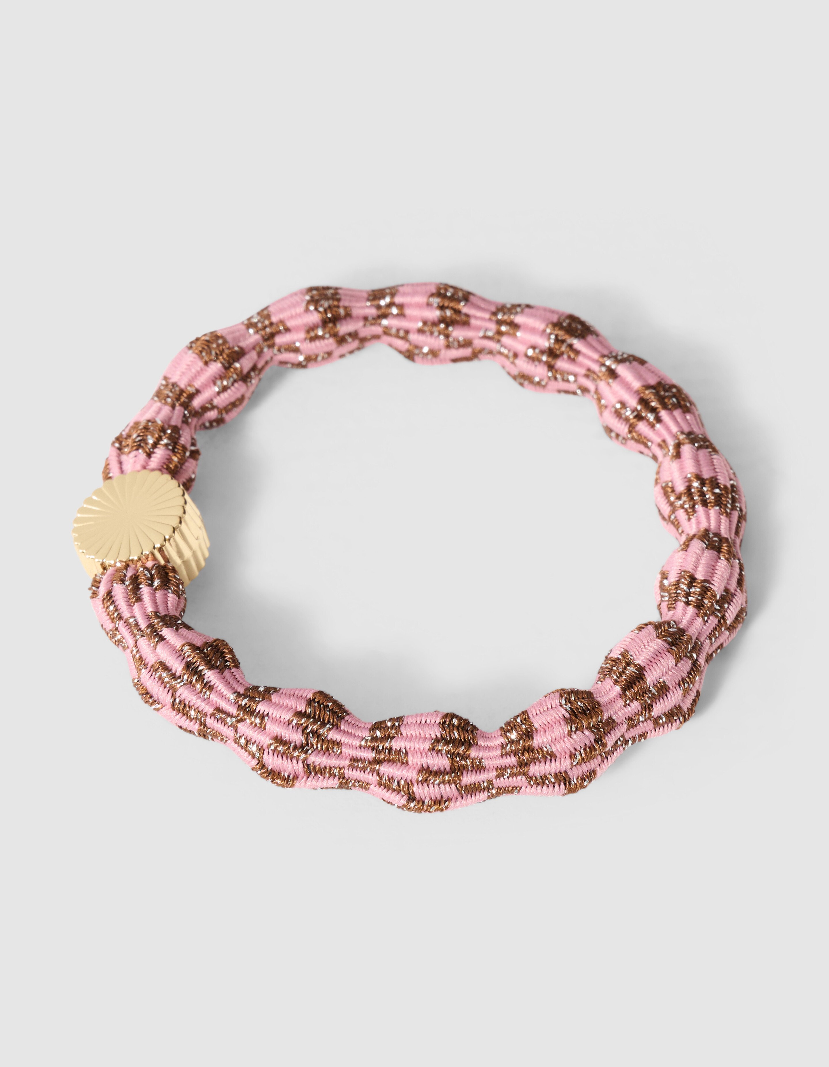 Wave Lurex Haarelastiek Roze SHOEBY ACCESSOIRES