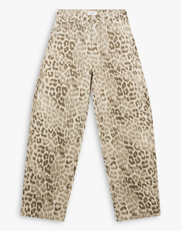 Leopard Baggy Fit Jeans Lichtbruin SHOEBY WOMEN