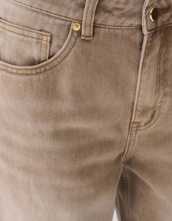 Baggy Fit Jeans Washed Zand SHOEBY WOMEN