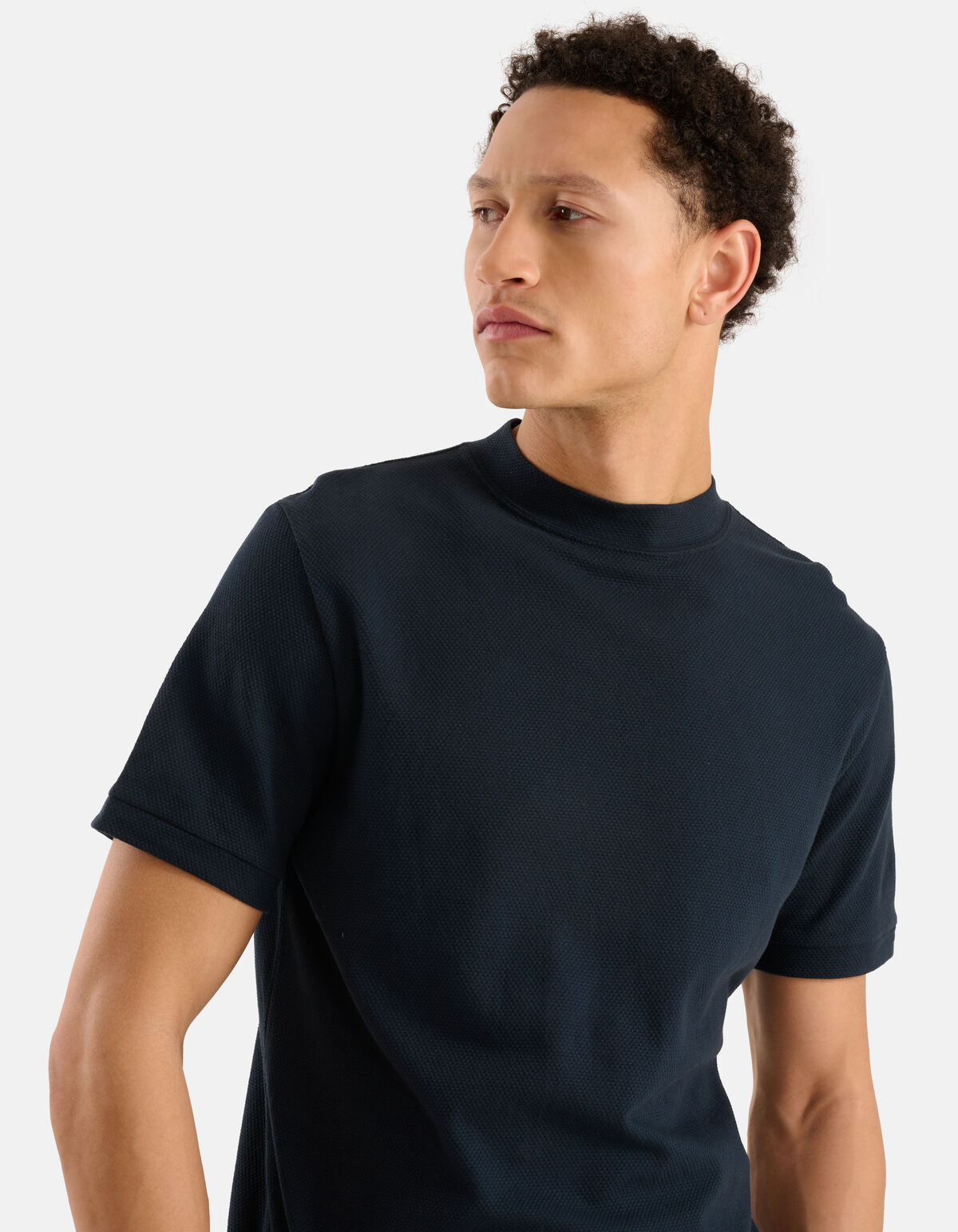 Structuur T-shirt Donkerblauw SHOEBY MEN