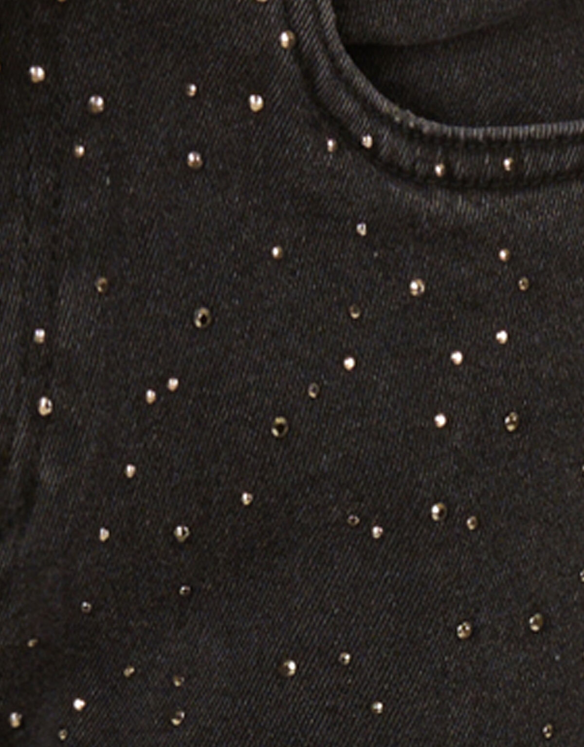 Strass Straight Denim Jeans Zwart SHOEBY GIRLS
