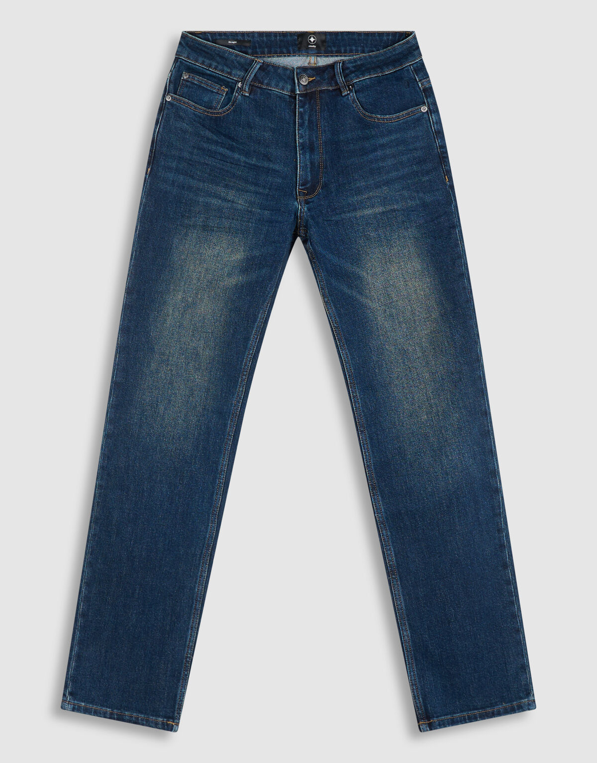 Slim Straight Fit Jeans Donkerblauw L32 SHOEBY MEN