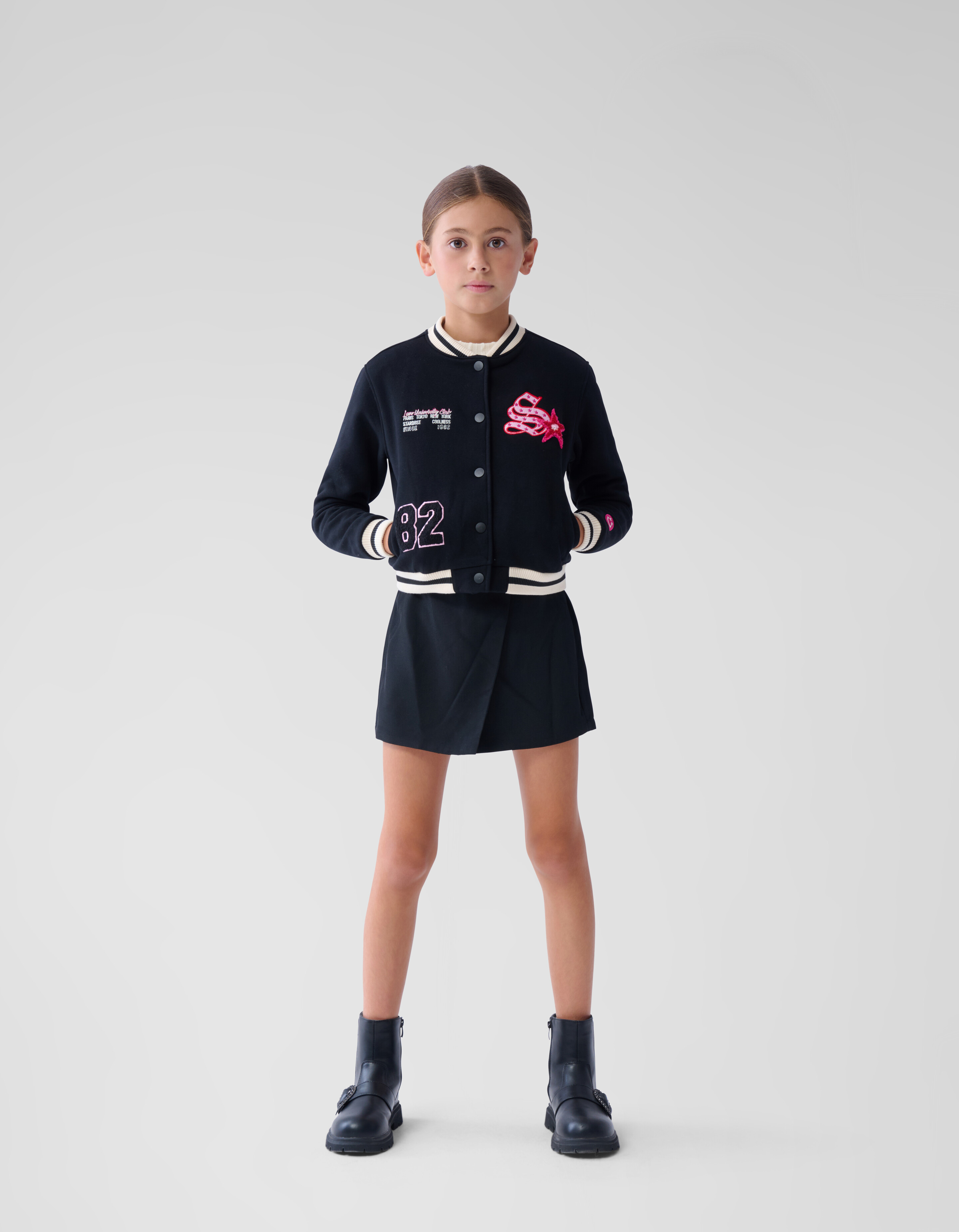 Varsity Bomber Zwart SHOEBY GIRLS