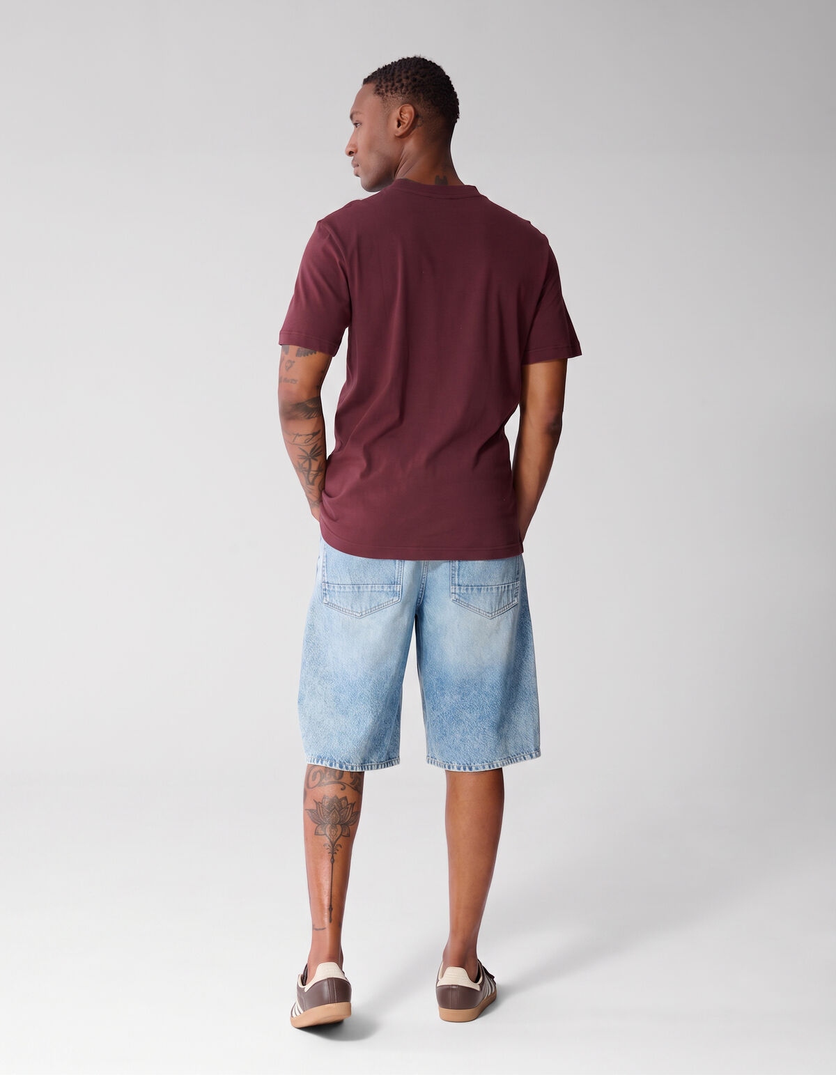 Sparkle Artwork T-shirt Donkerrood SHOEBY MEN