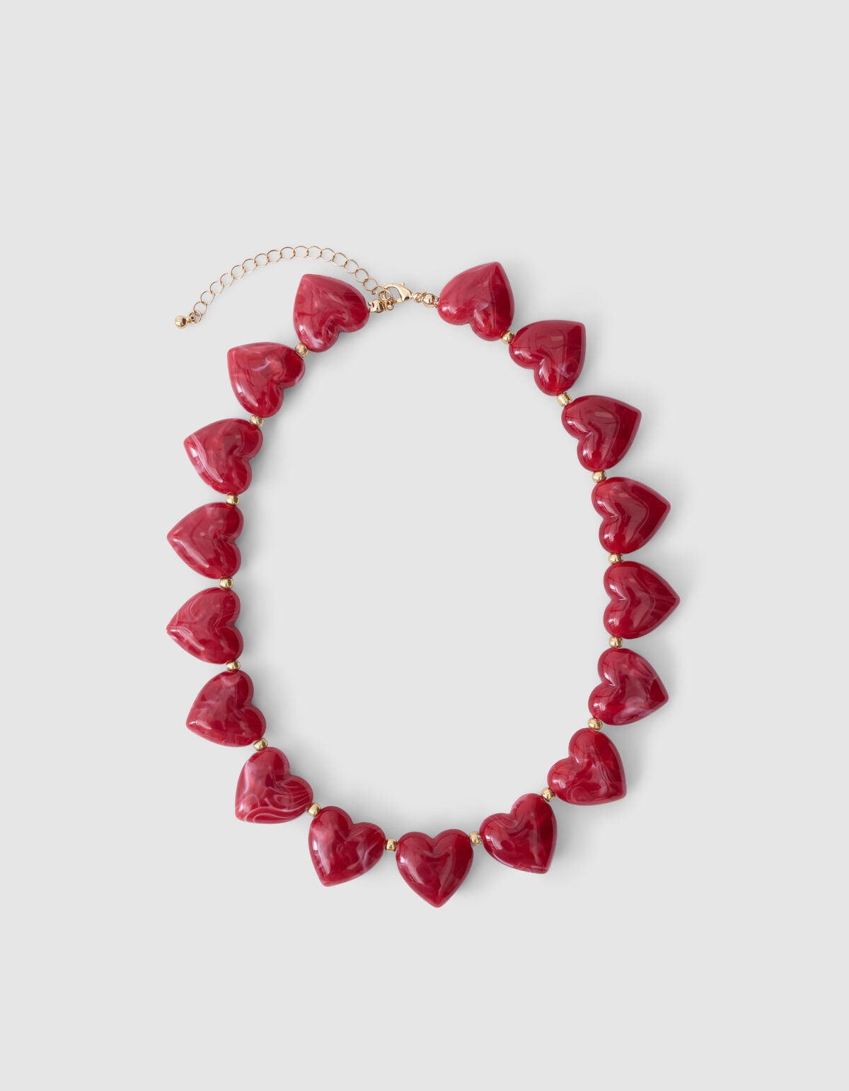 Heart Ketting Donkerrood SHOEBY ACCESSOIRES