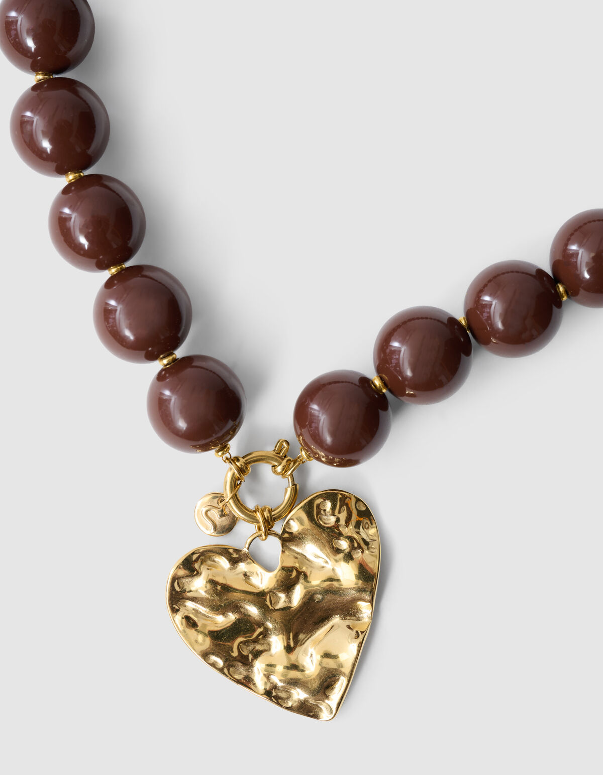 Beaded Charm Ketting Bruin SHOEBY ACCESSOIRES