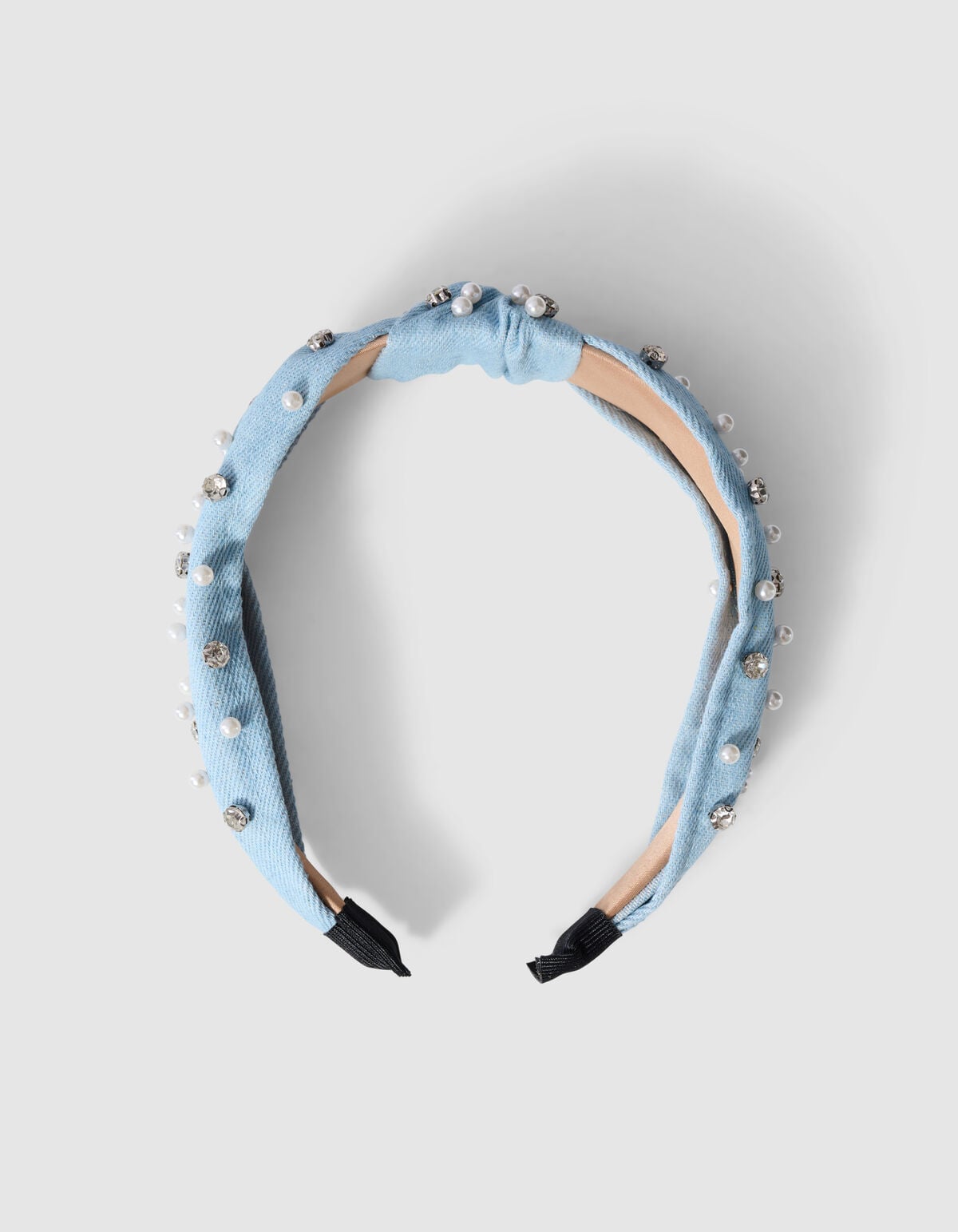 Embellished Denim Haarband Blauw SHOEBY ACCESSOIRES