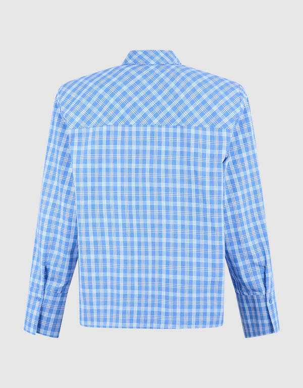 Oversized Ruiten Bow Blouse Blauw SHOEBY WOMEN