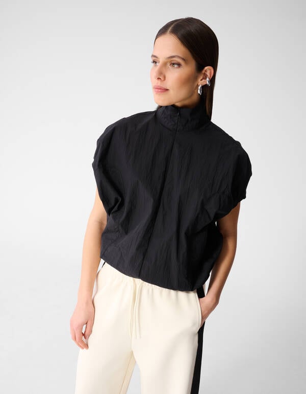 Oversized Balloon Fit Blouse Zwart SHOEBY WOMEN