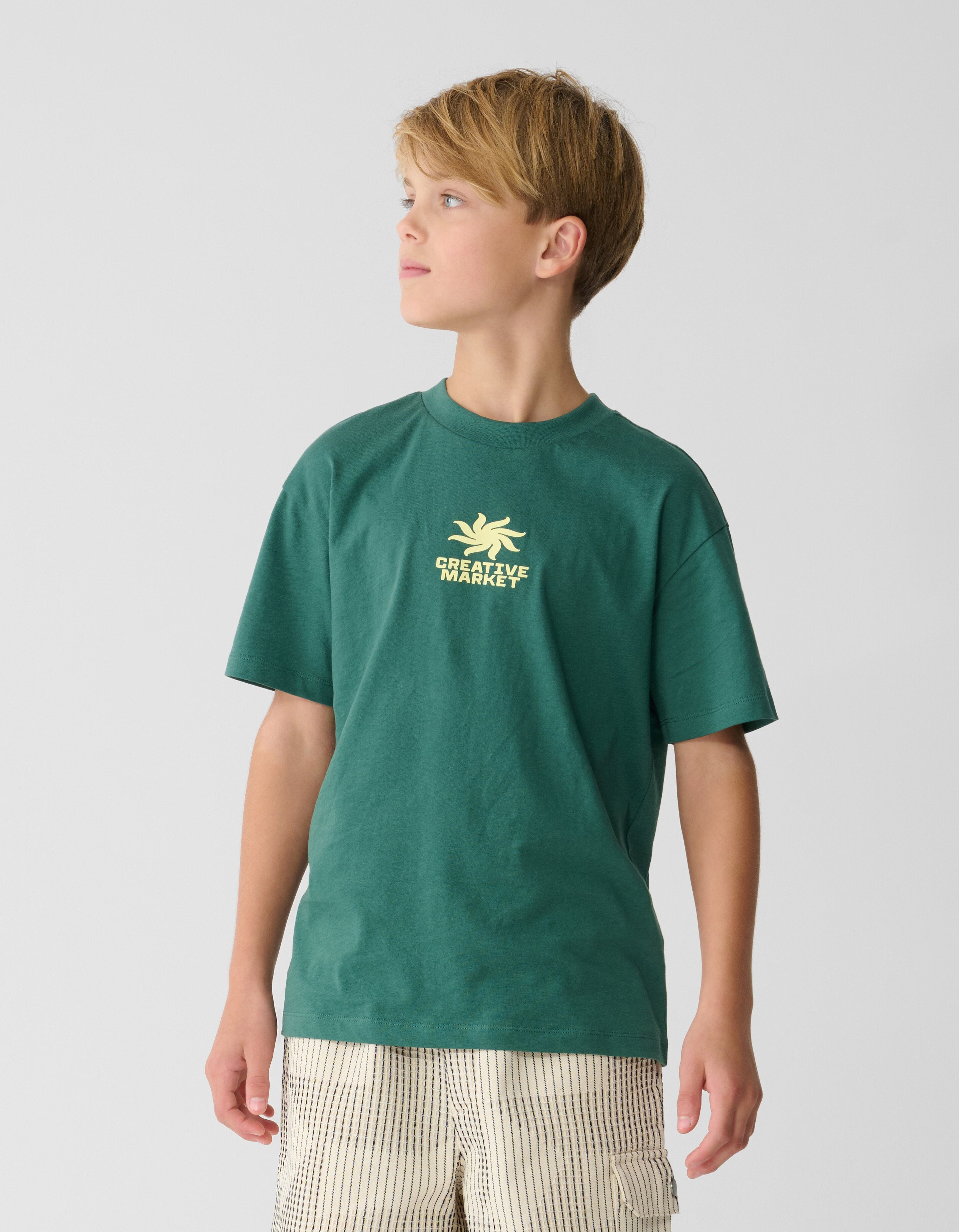 Market Artwork T-shirt Groen SHOEBY BOYS