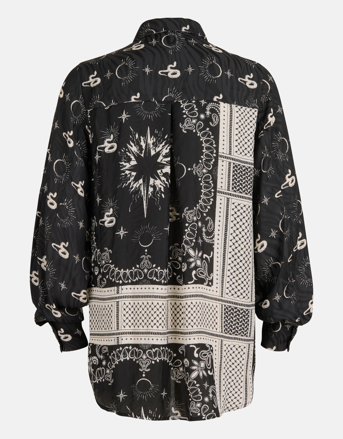 Grafische Print Blouse Zwart SHOEBY WOMEN