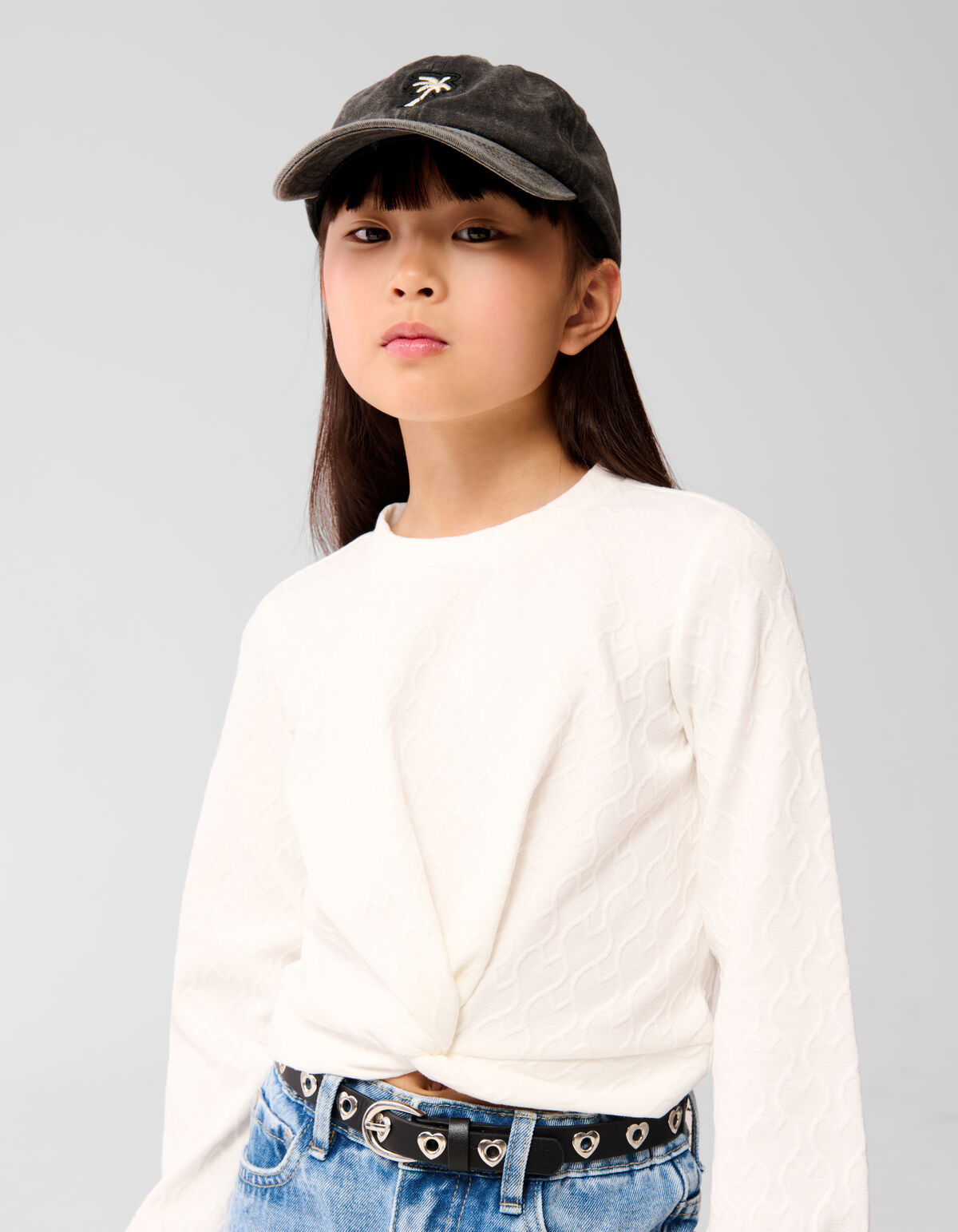 Heart Wrap Top Gebroken Wit SHOEBY GIRLS