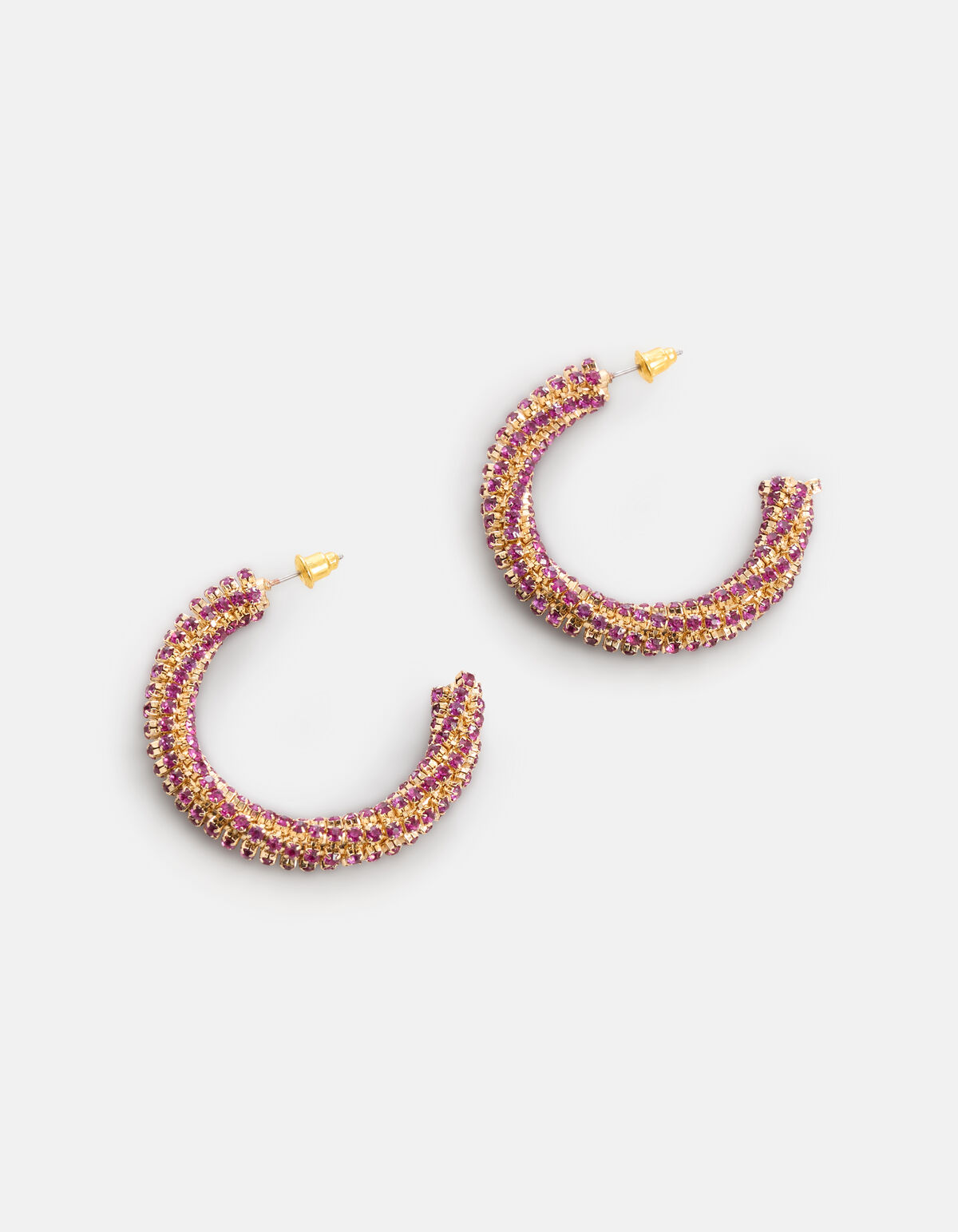 Strass Oorbellen Roze SHOEBY ACCESSOIRES