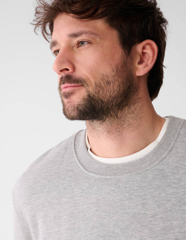 Rib Spark Sweater Lichtgrijs SHOEBY MEN