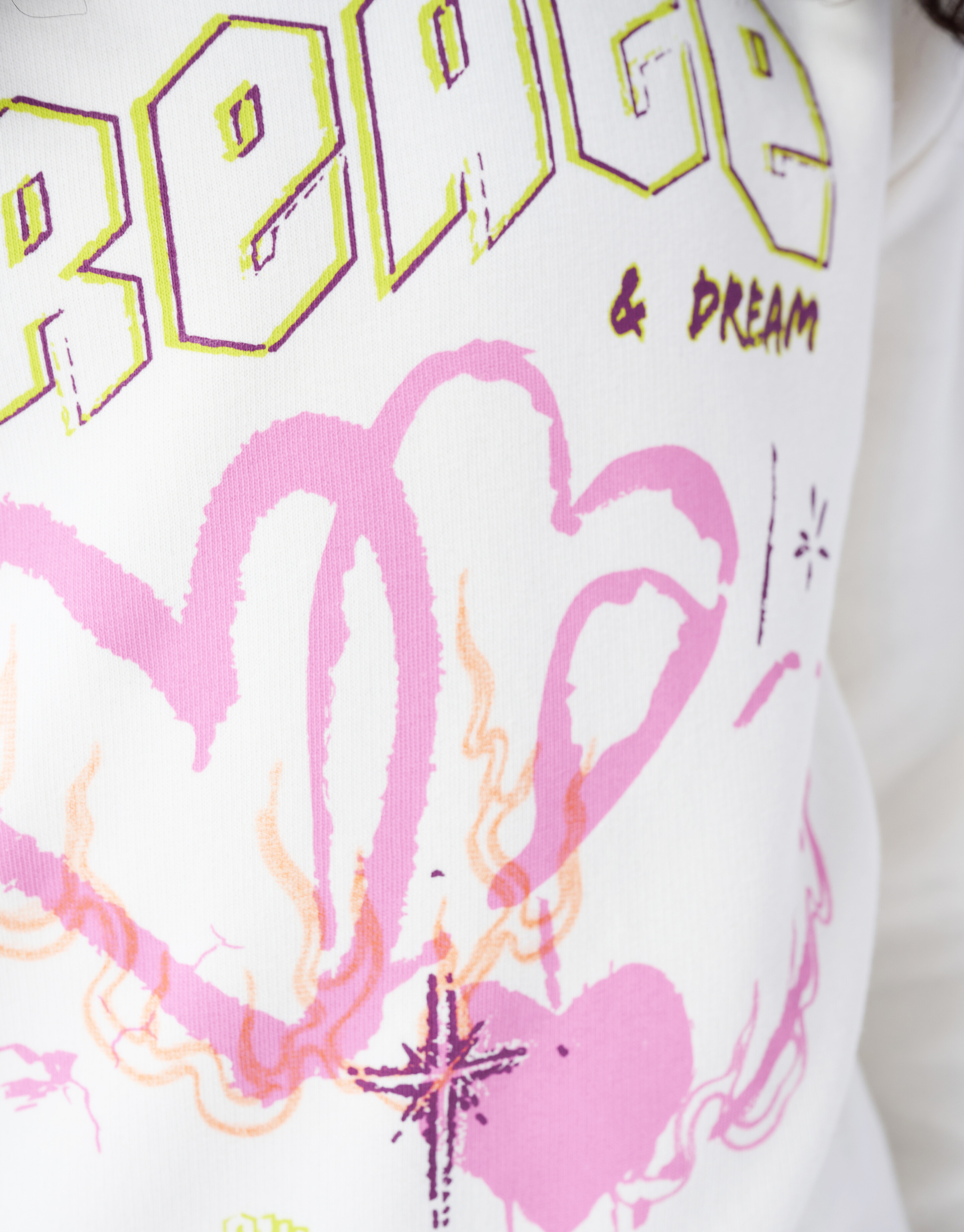 Artwork Hoodie Gebroken Wit SHOEBY GIRLS