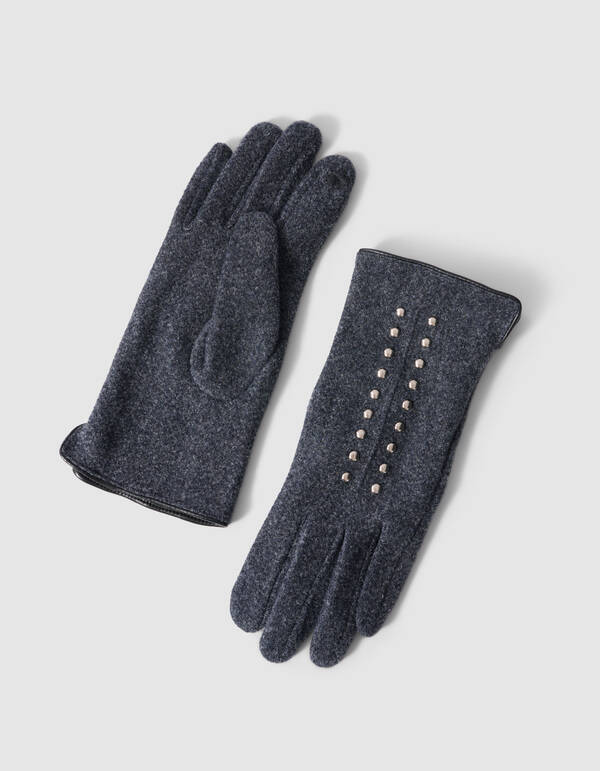 Studded Handschoenen Donkergrijs SHOEBY ACCESSOIRES