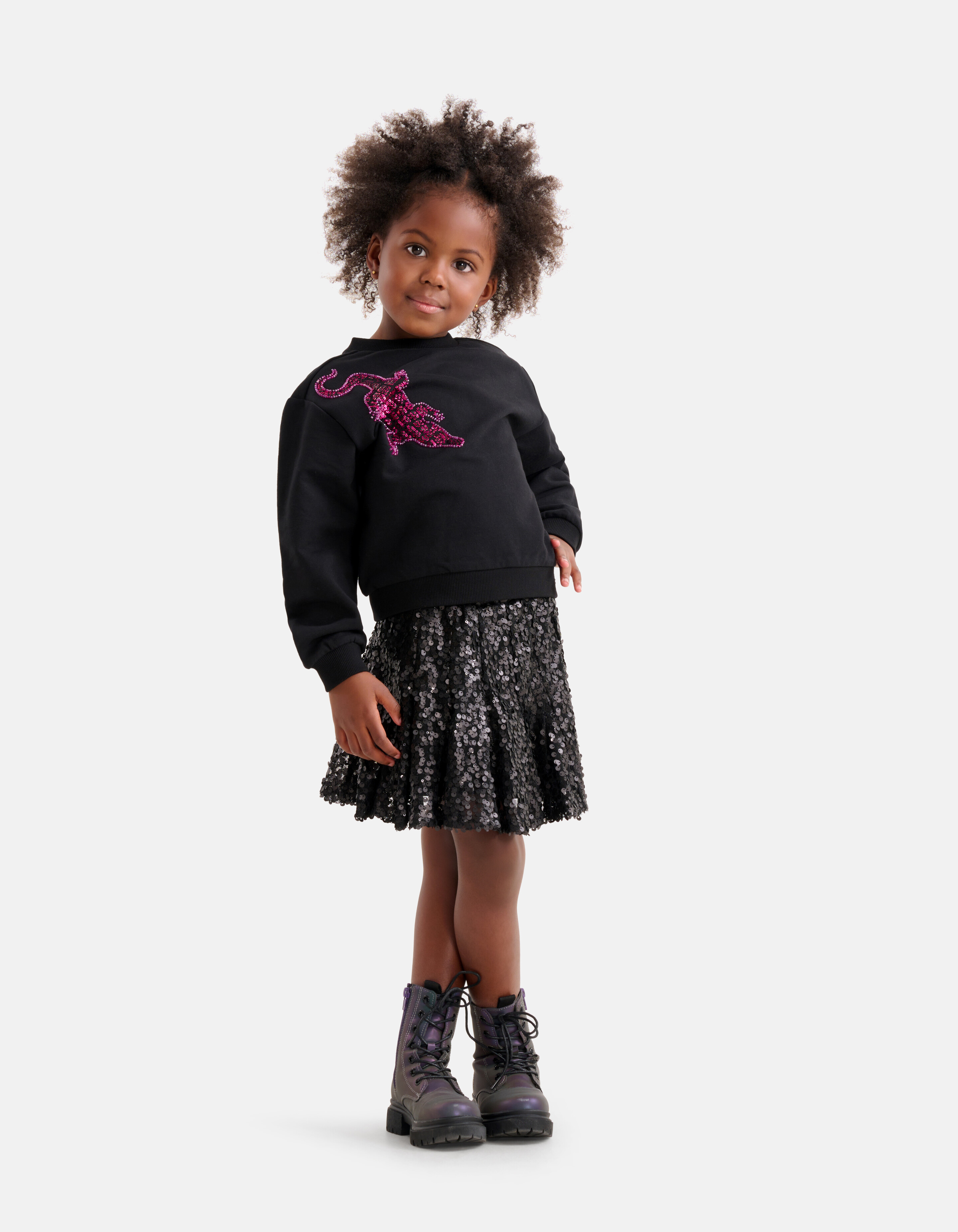 Pailletten Sweater Zwart SHOEBY GIRLS