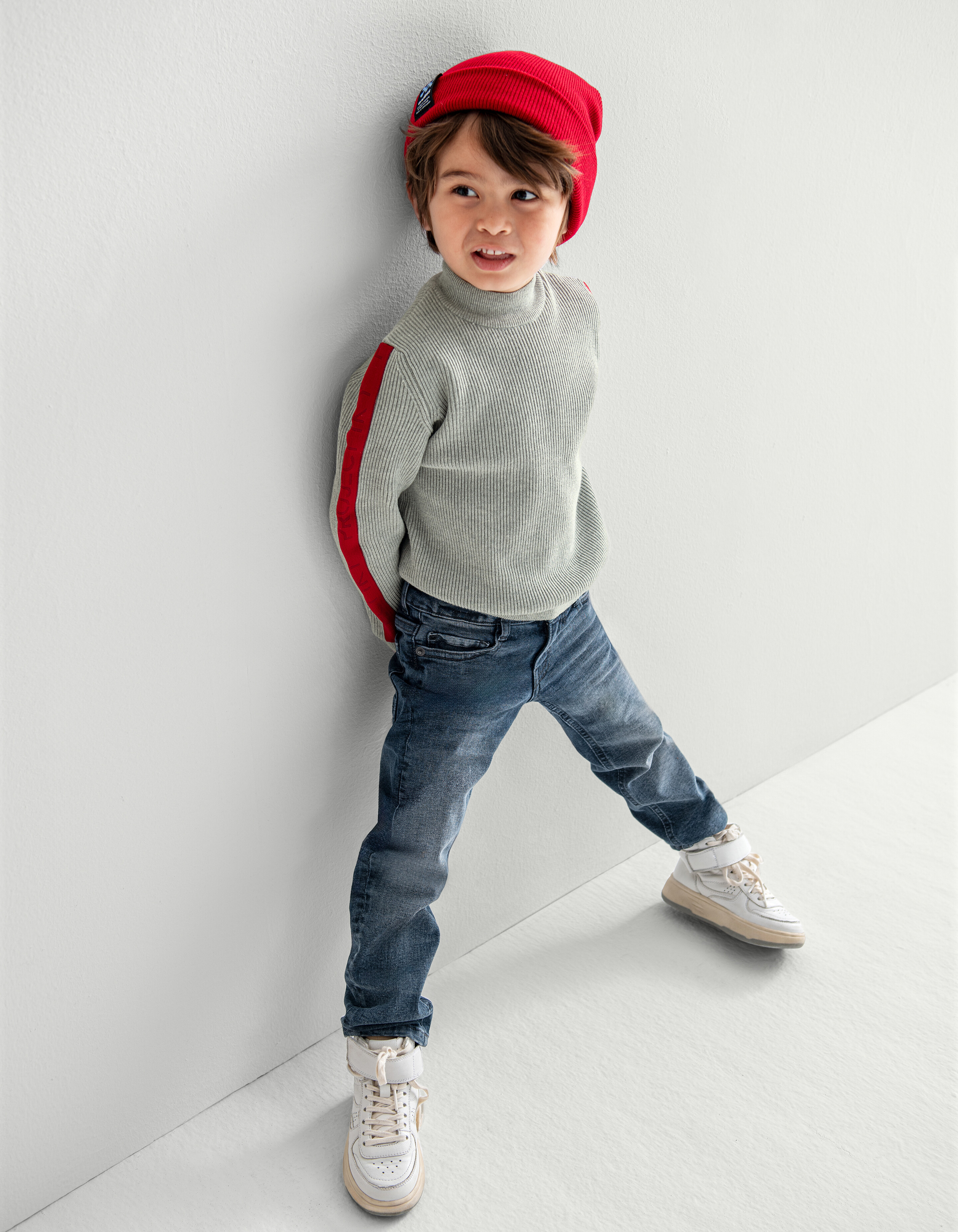Label Beanie Rood SHOEBY ACCESSOIRES