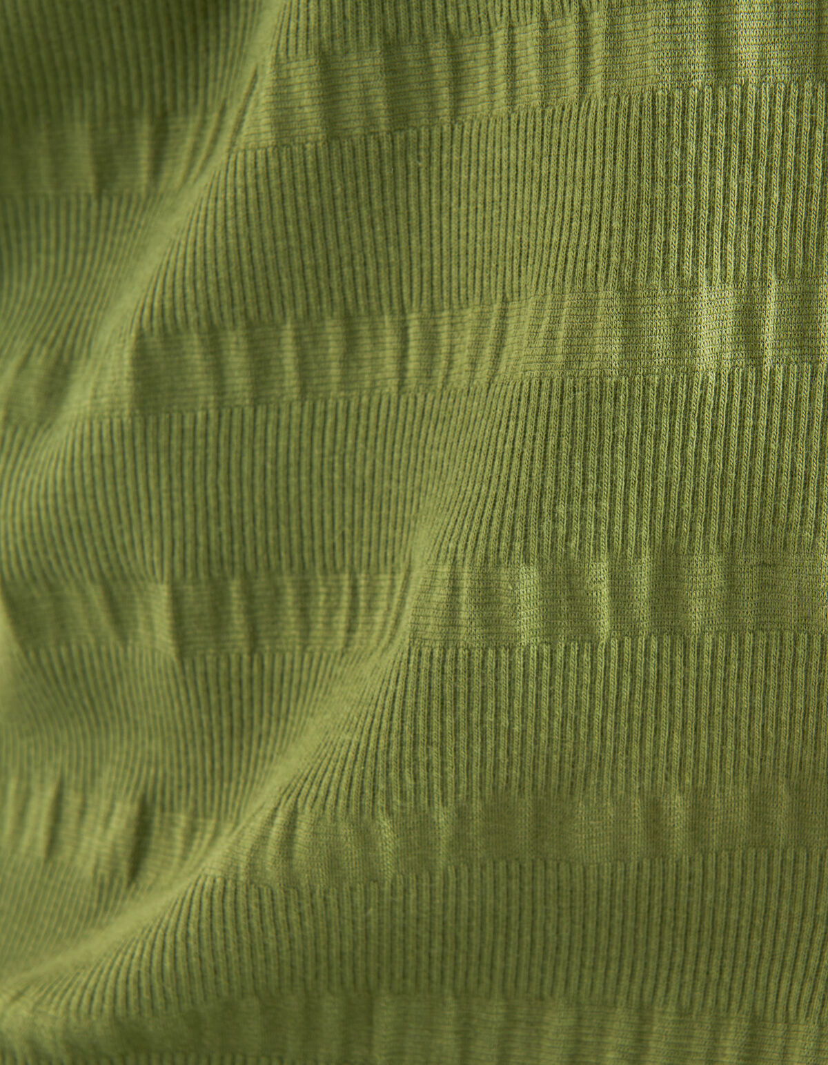 Crinkle T-shirt Donkergroen SHOEBY MEN