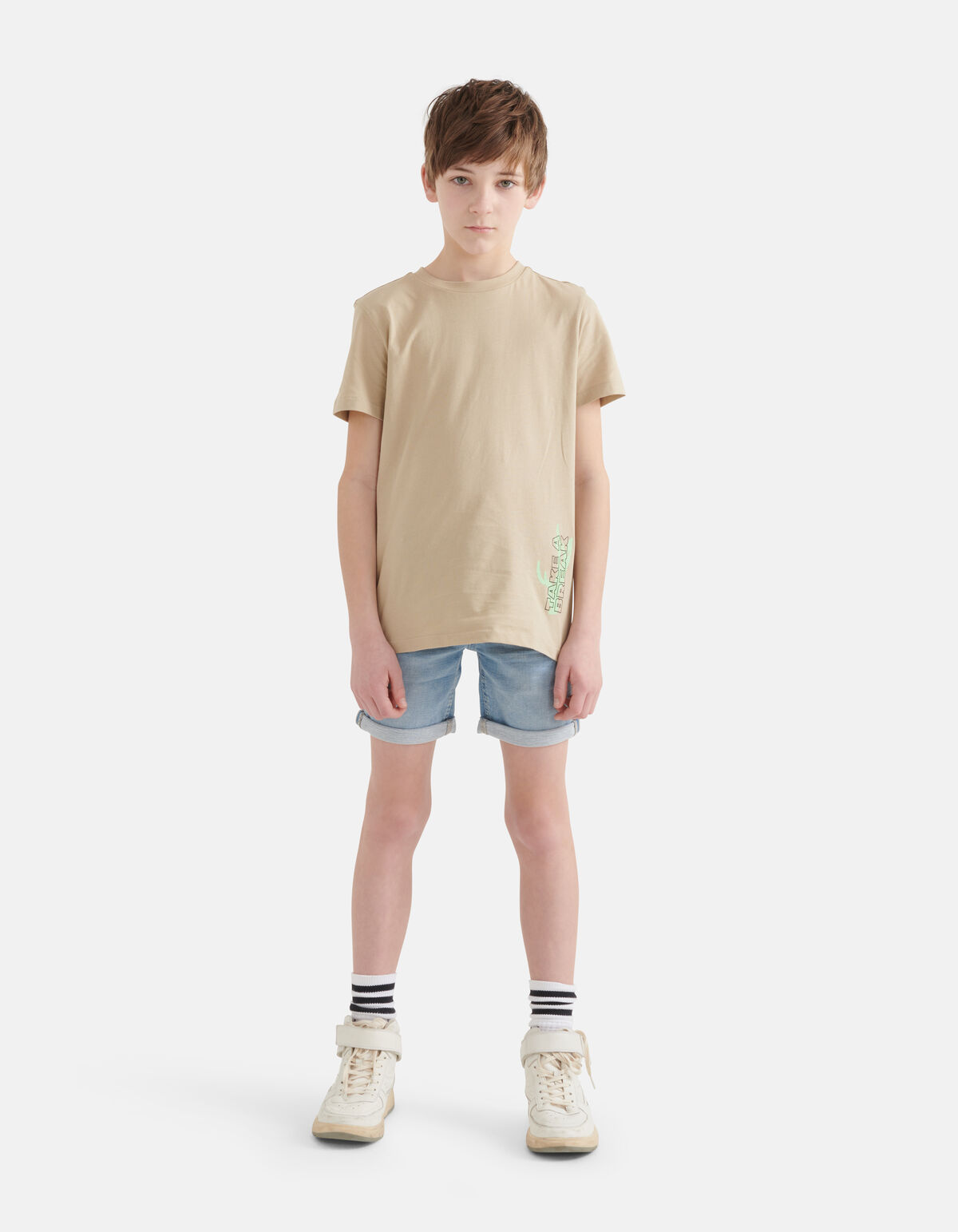 Artwork T-shirt Beige SHOEBY BOYS