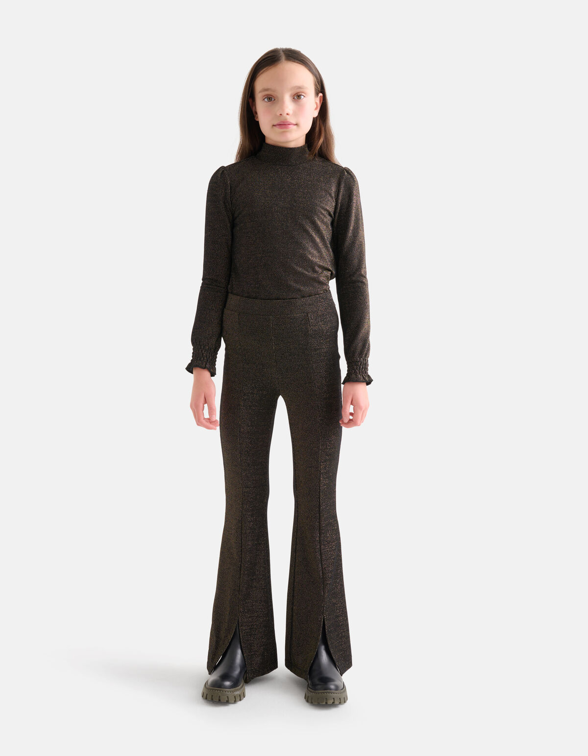 Glitter Flared Broek Goud SHOEBY GIRLS