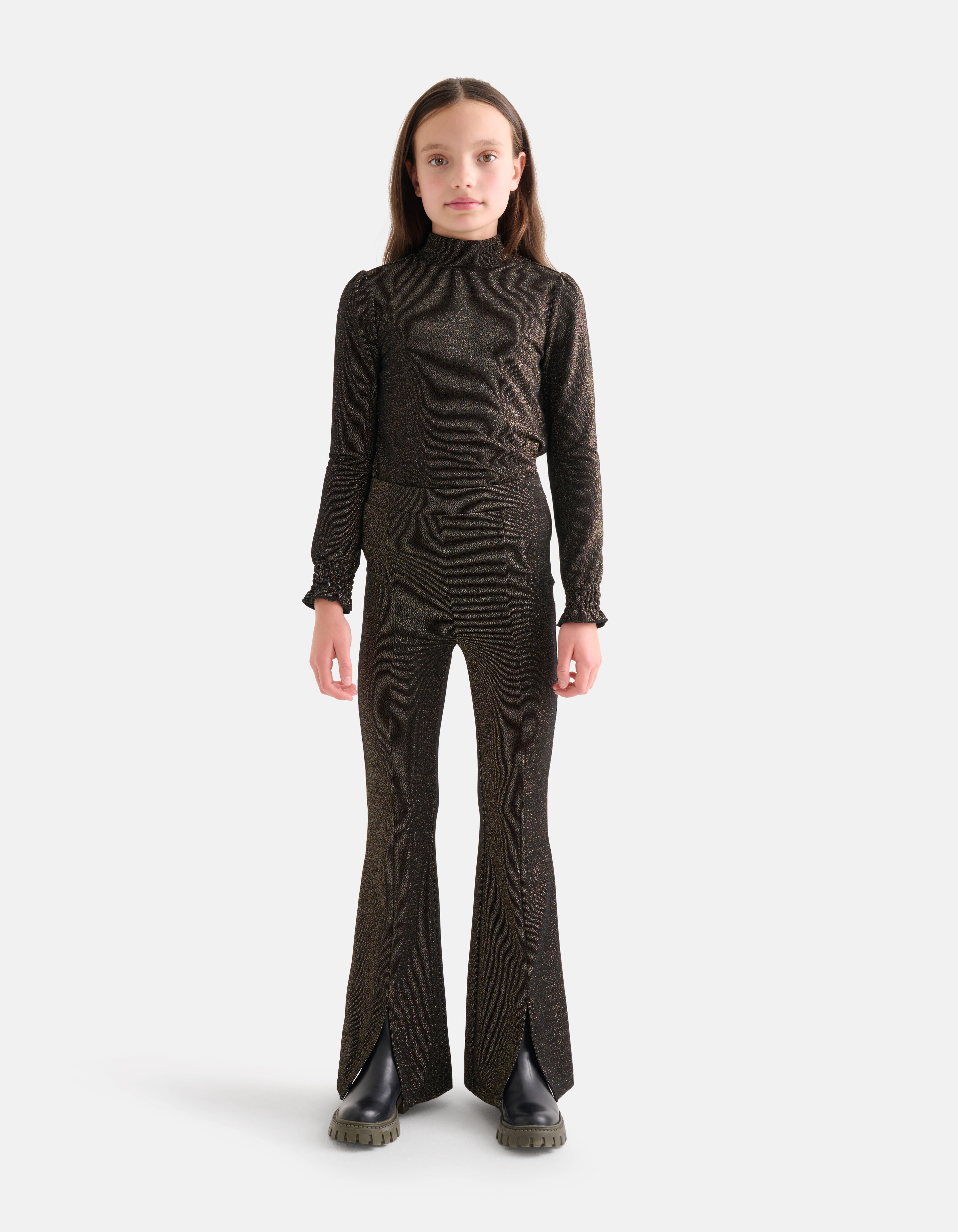 Glitter Flared Broek Goud SHOEBY GIRLS
