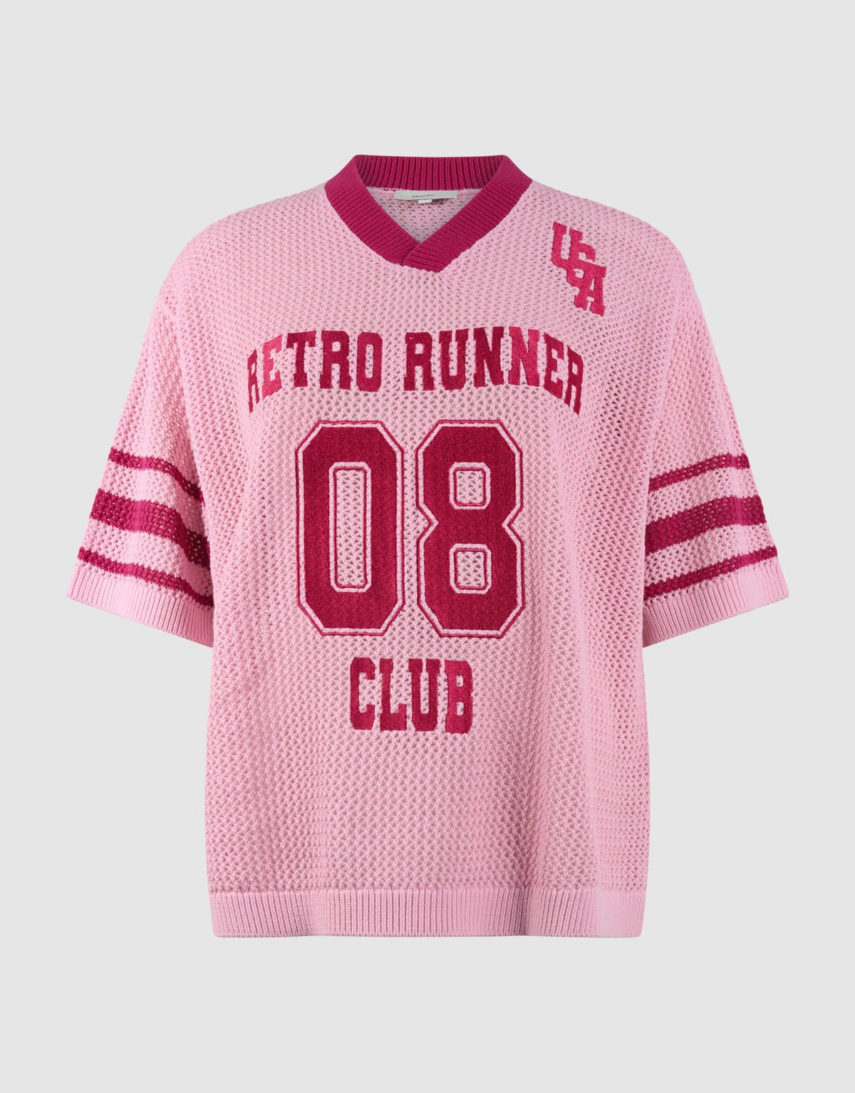 Oversized Baseball T-shirt Roze SHOEBY WOMEN