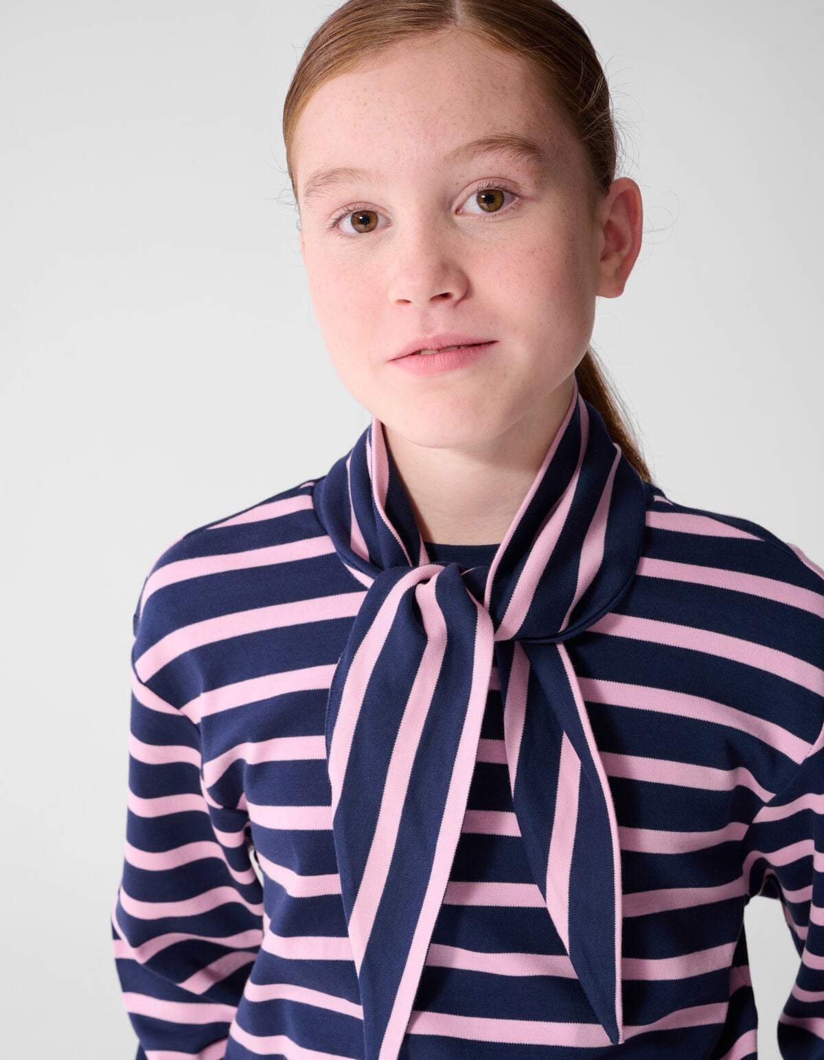 Sjaal Gestreepte Longsleeve Donkerblauw SHOEBY GIRLS