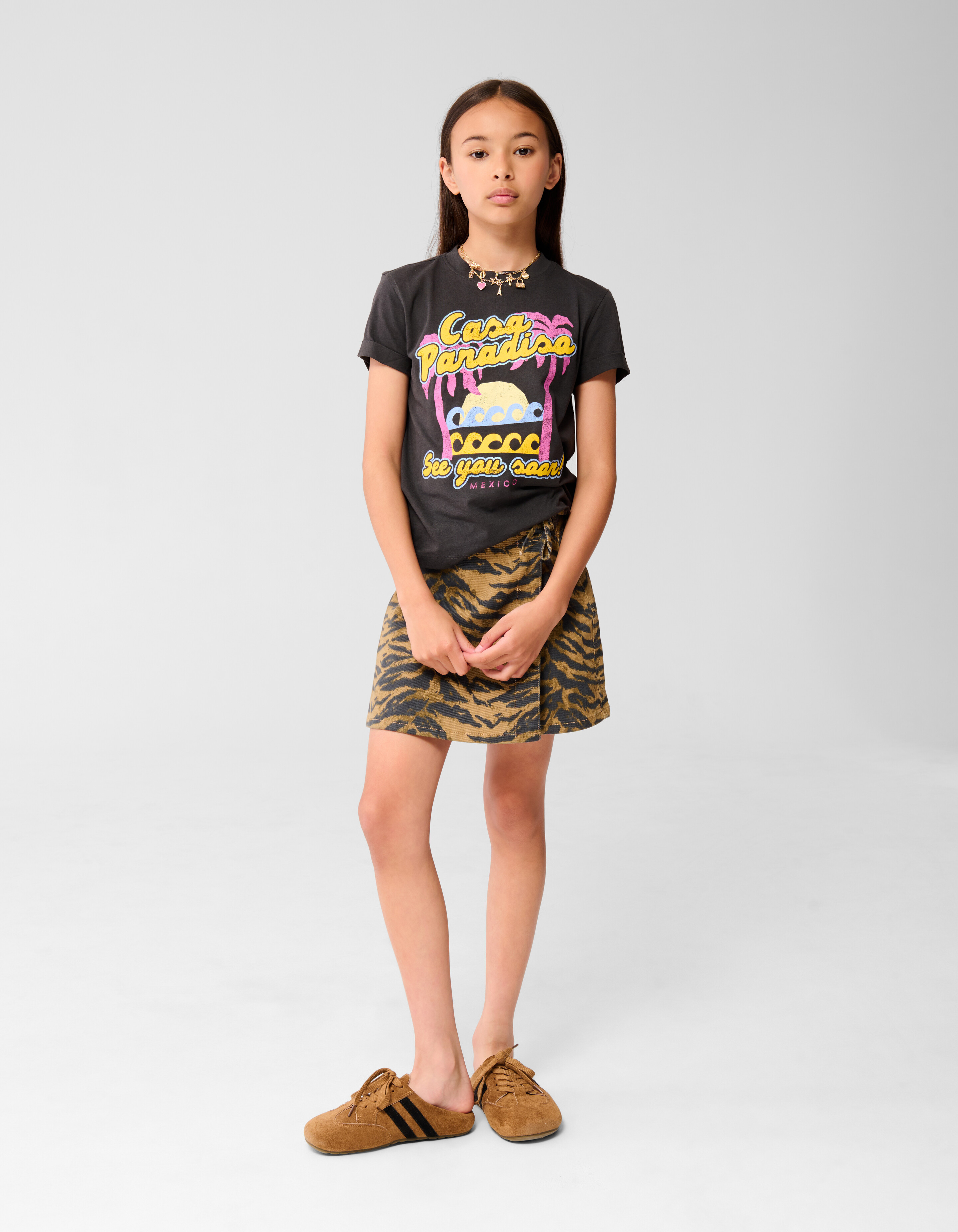 Tiger Wrap Skort Bruin SHOEBY GIRLS