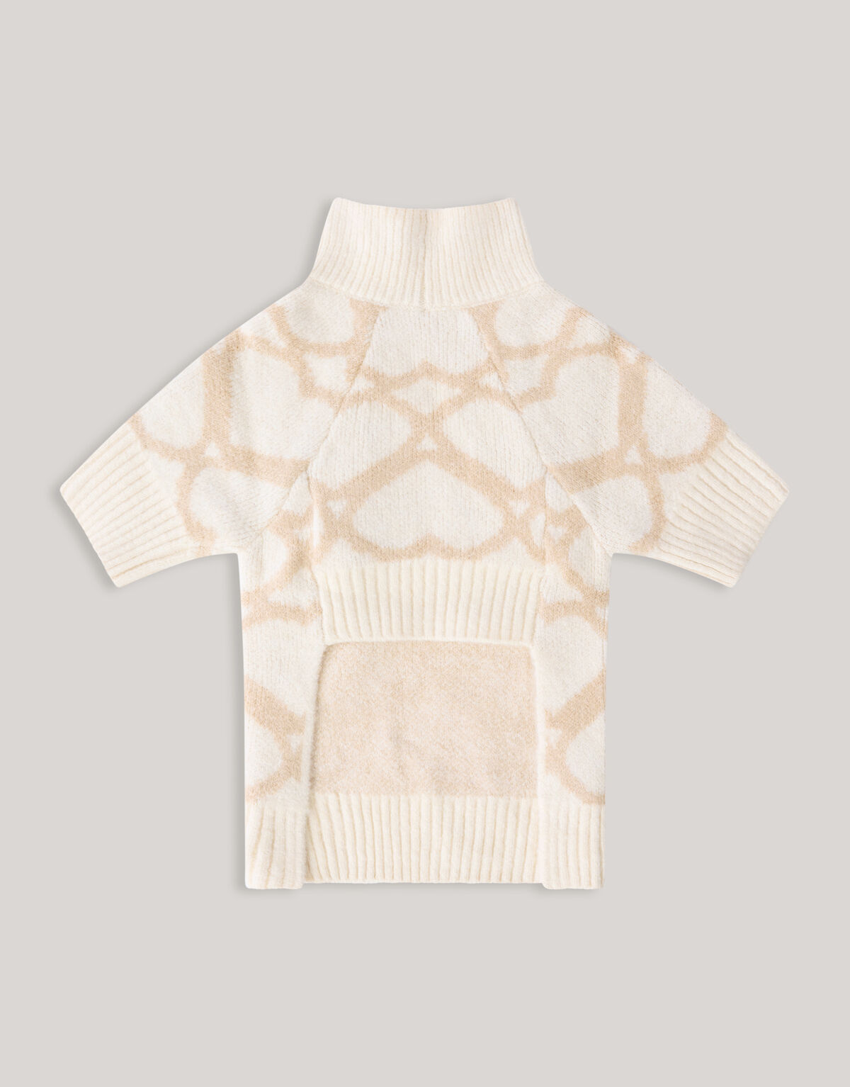 Heart Printed Honden Trui Gebroken Wit SHOEBY ACCESSOIRES