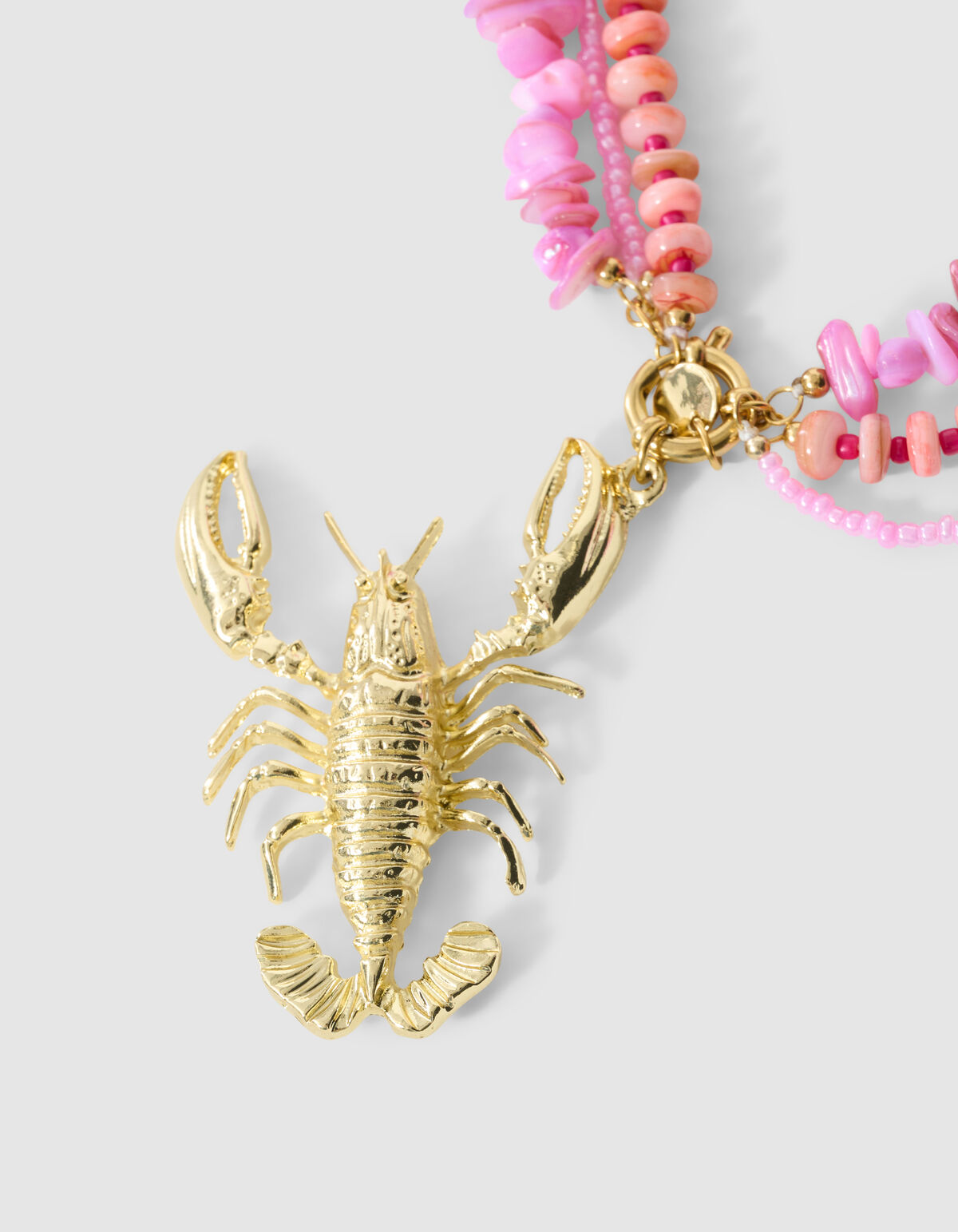 Beaded Lobster Ketting Roze SHOEBY ACCESSOIRES