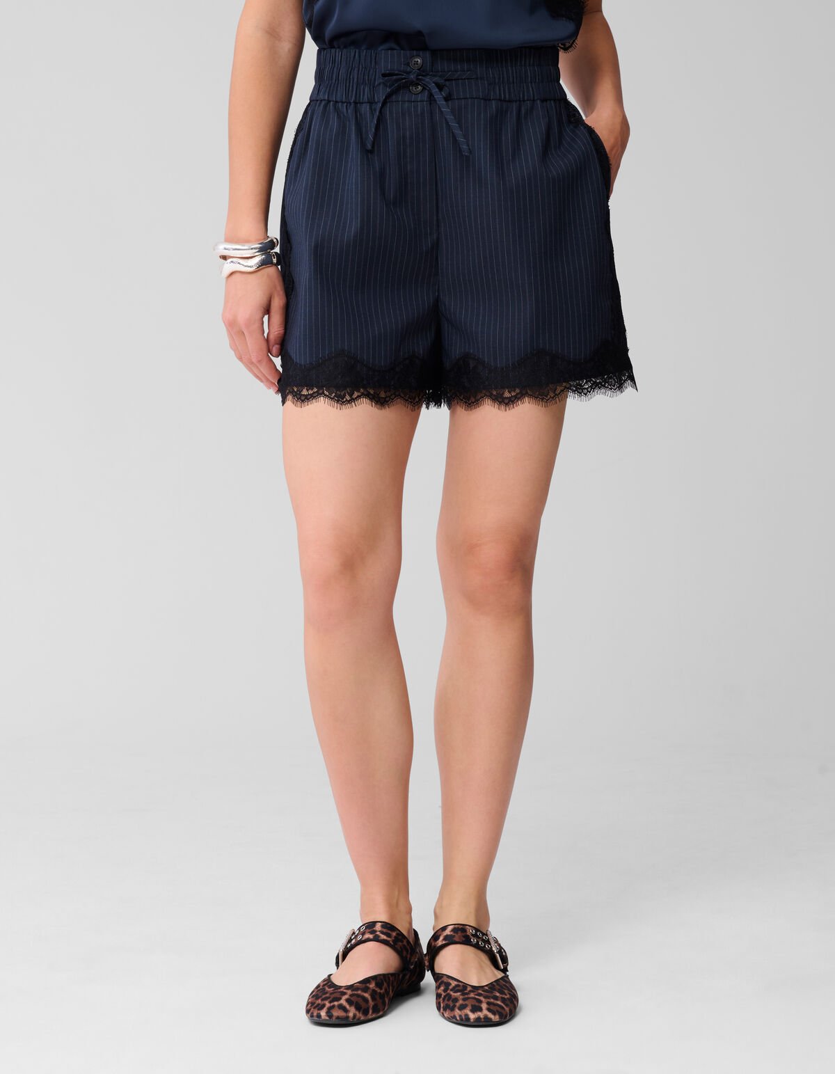 Striped Short Donkerblauw SHOEBY WOMEN