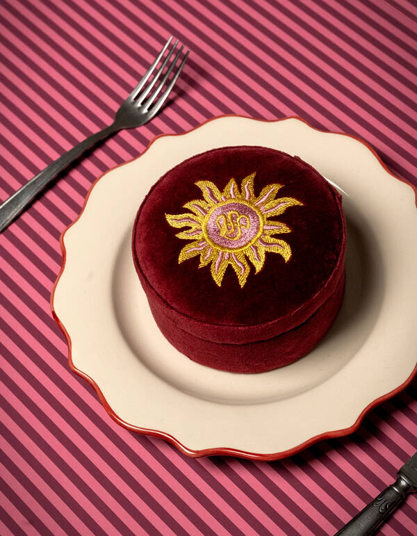 Velvet Sieraden Box Rood/Lichtroze SHOEBY ACCESSOIRES