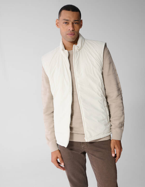 Regular Fit Logo Bodywarmer Zand SHOEBY MEN