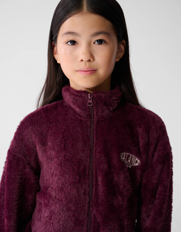 Fluffy Sporty Vest Donkerrood SHOEBY GIRLS