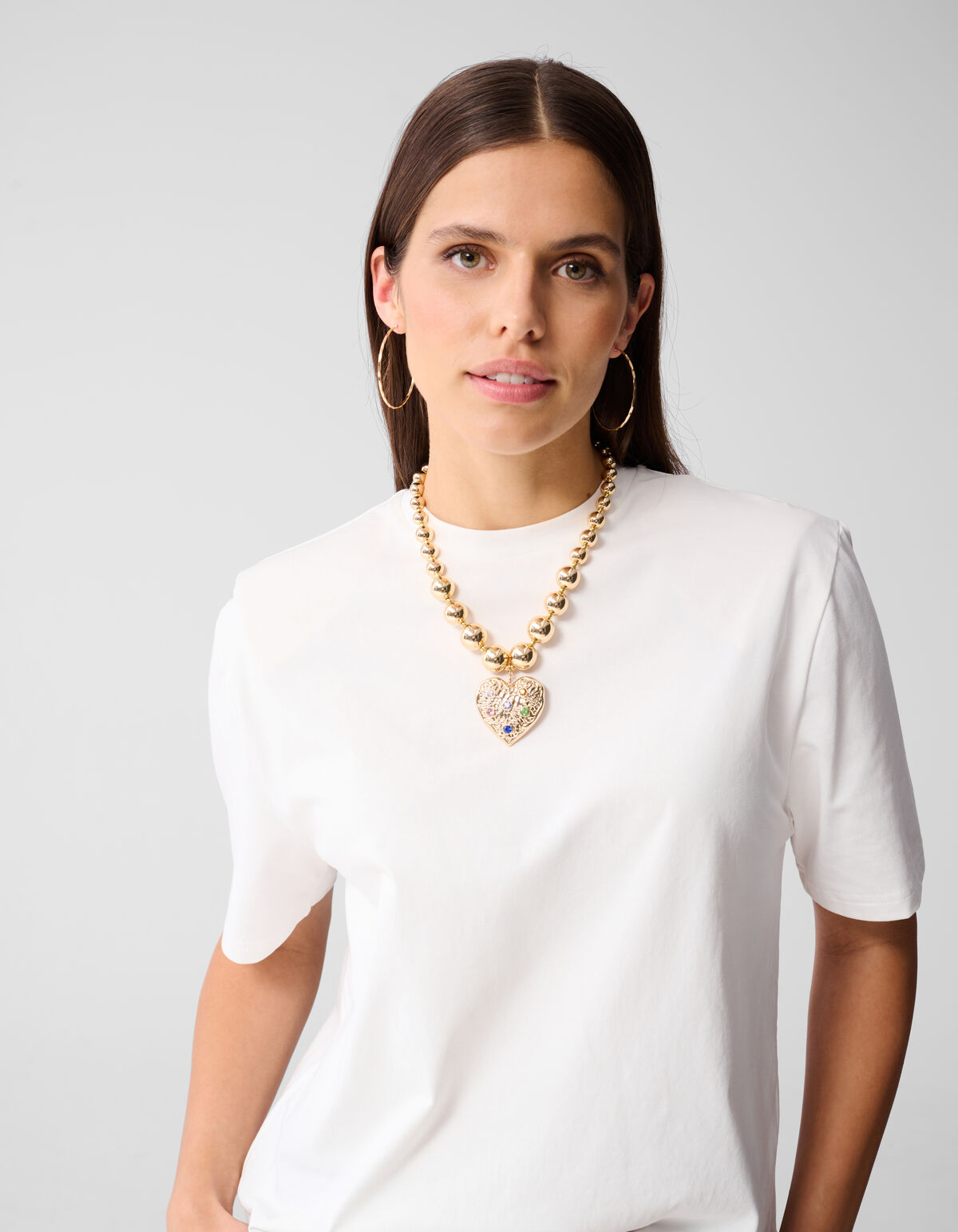 Strass Heart Bedel Goud SHOEBY ACCESSOIRES