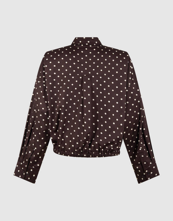Polkadot Blouse Donkerbruin SHOEBY WOMEN