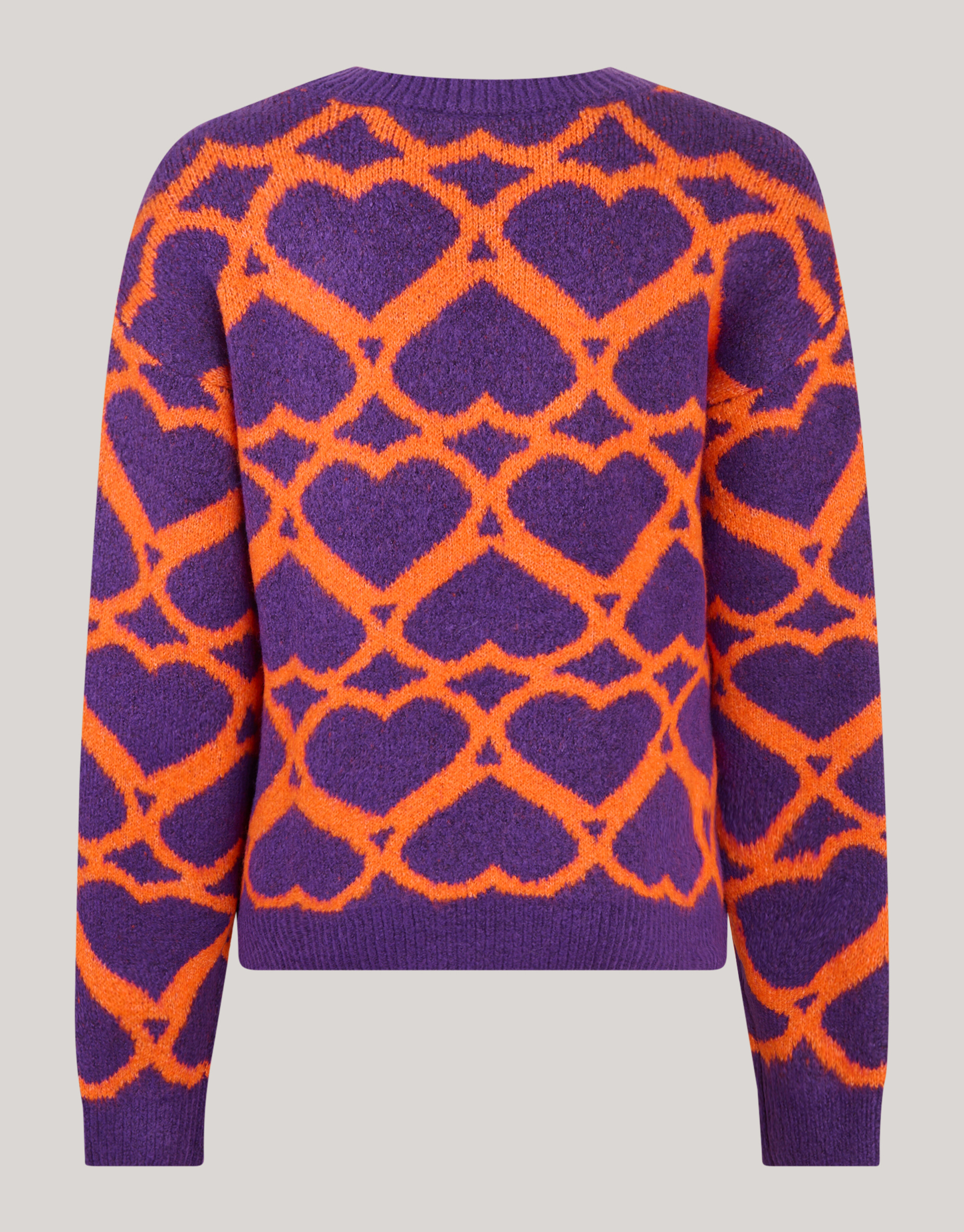 Heart Printed Meisjes Trui Paars By Furmey SHOEBY GIRLS