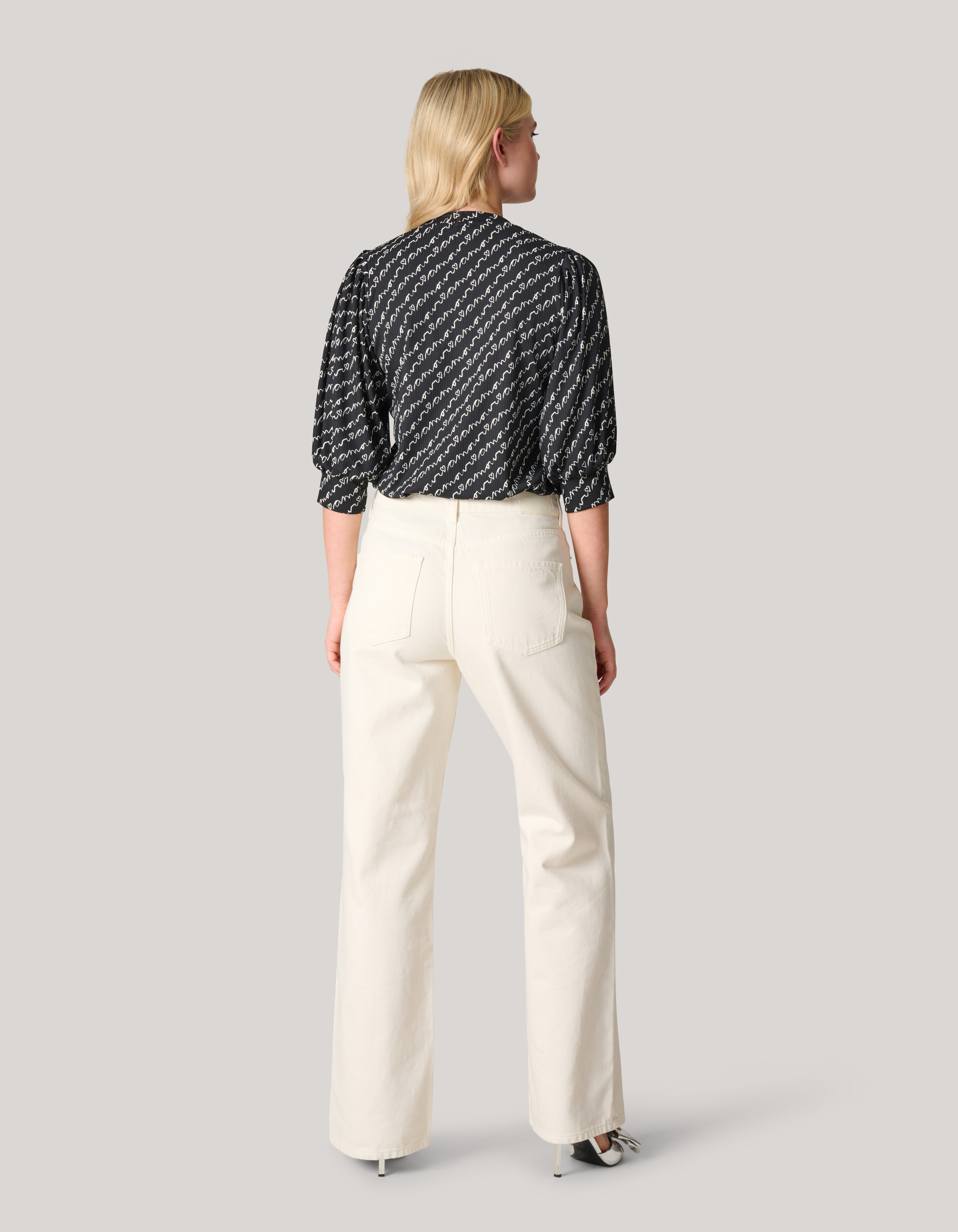 Rib Jersey Top Zwart SHOEBY WOMEN