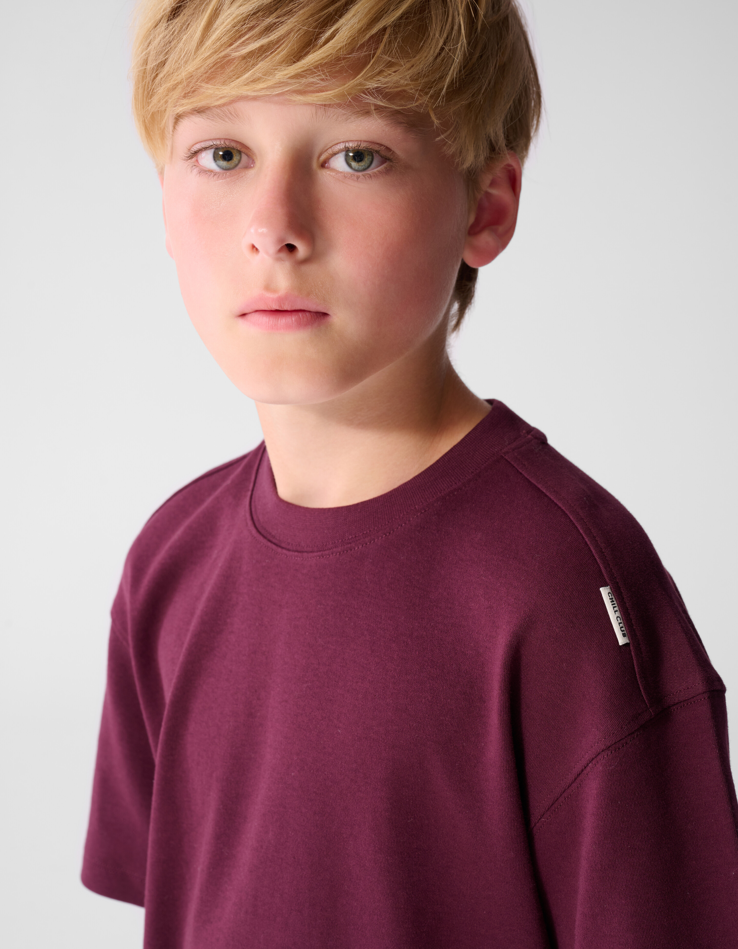 Label T-shirt Donkerrood SHOEBY BOYS