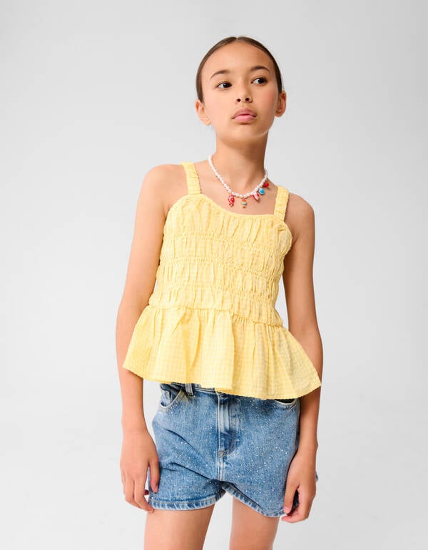 Ruffle Top Geel SHOEBY GIRLS